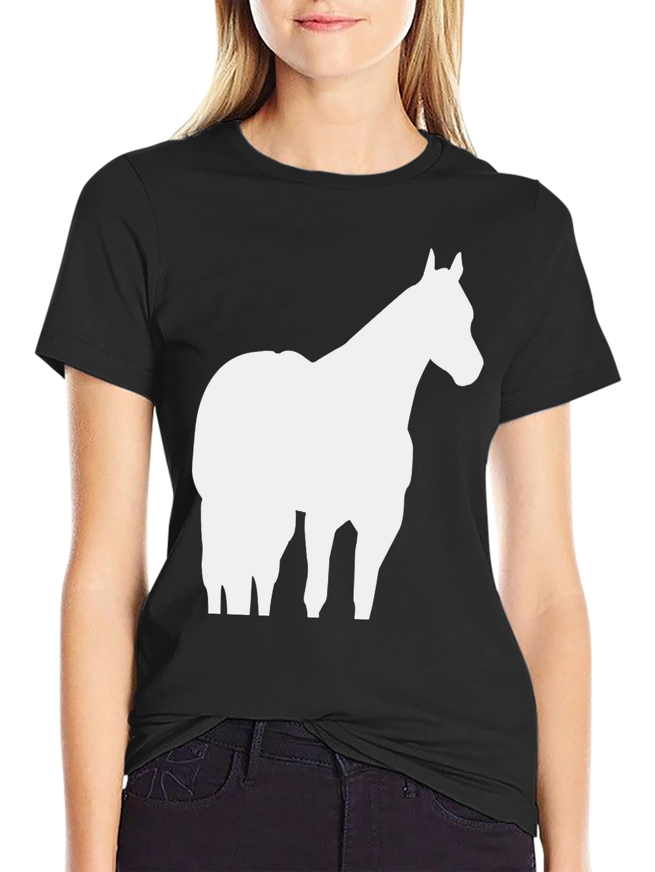 Horse Silhouette Graphic Tee - Unisex Cotton T-Shirt