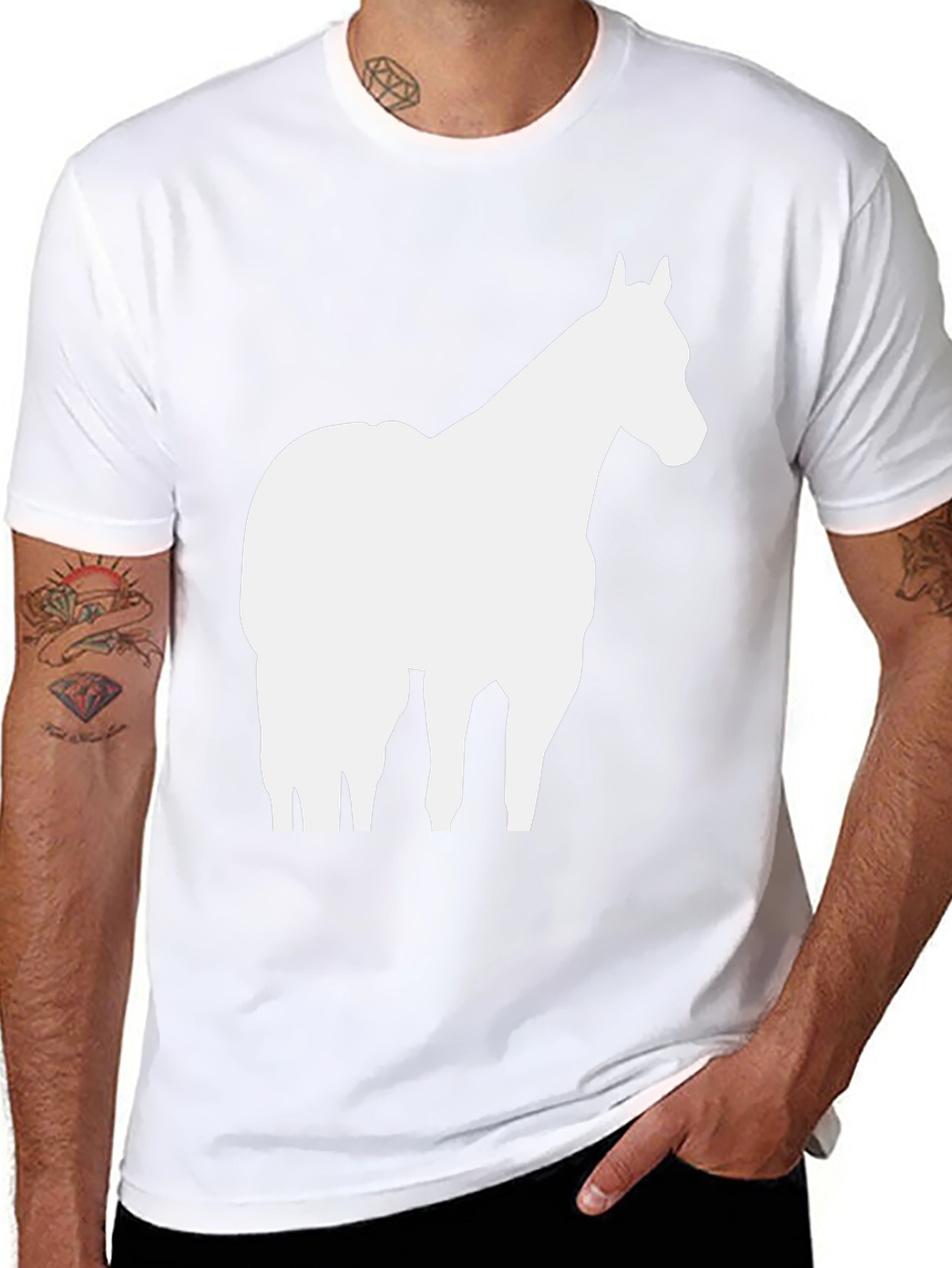 Horse Silhouette Graphic Tee - Unisex Cotton T-Shirt