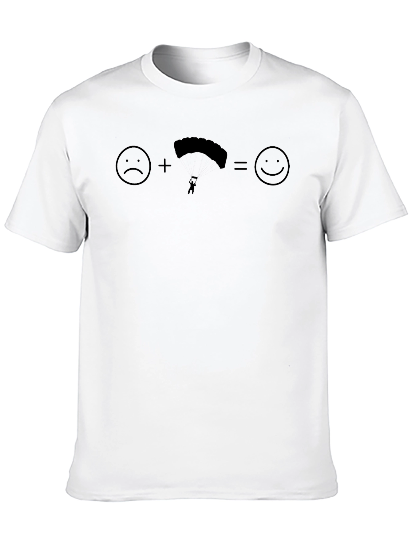 Skydiving T-Shirt: Sad + Parachute = Happy