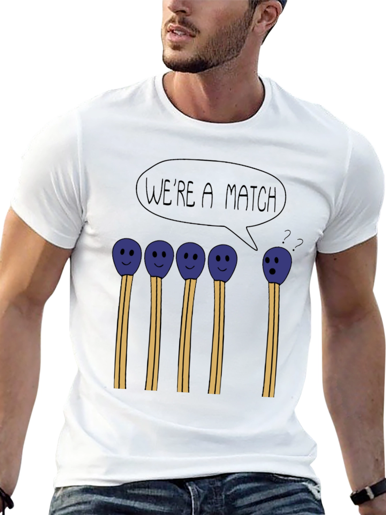 Were a Match Funny Graphic T-Shirt