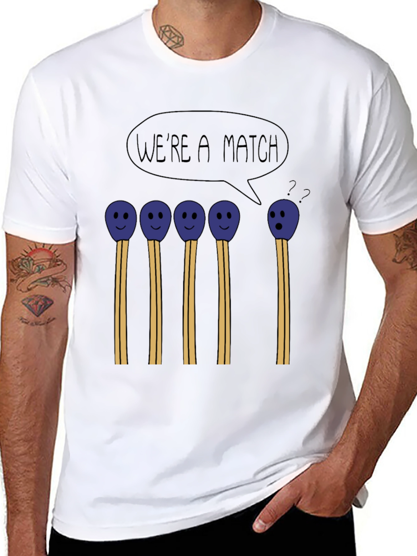 Were a Match Funny Graphic T-Shirt