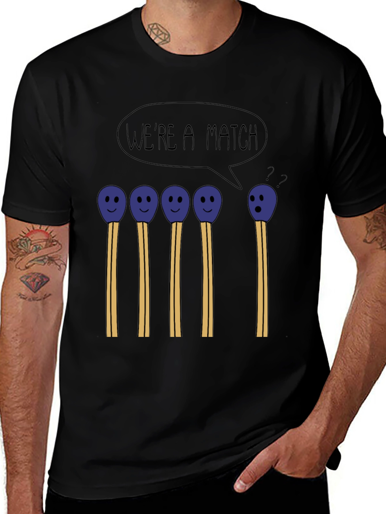 Were a Match Funny Graphic T-Shirt