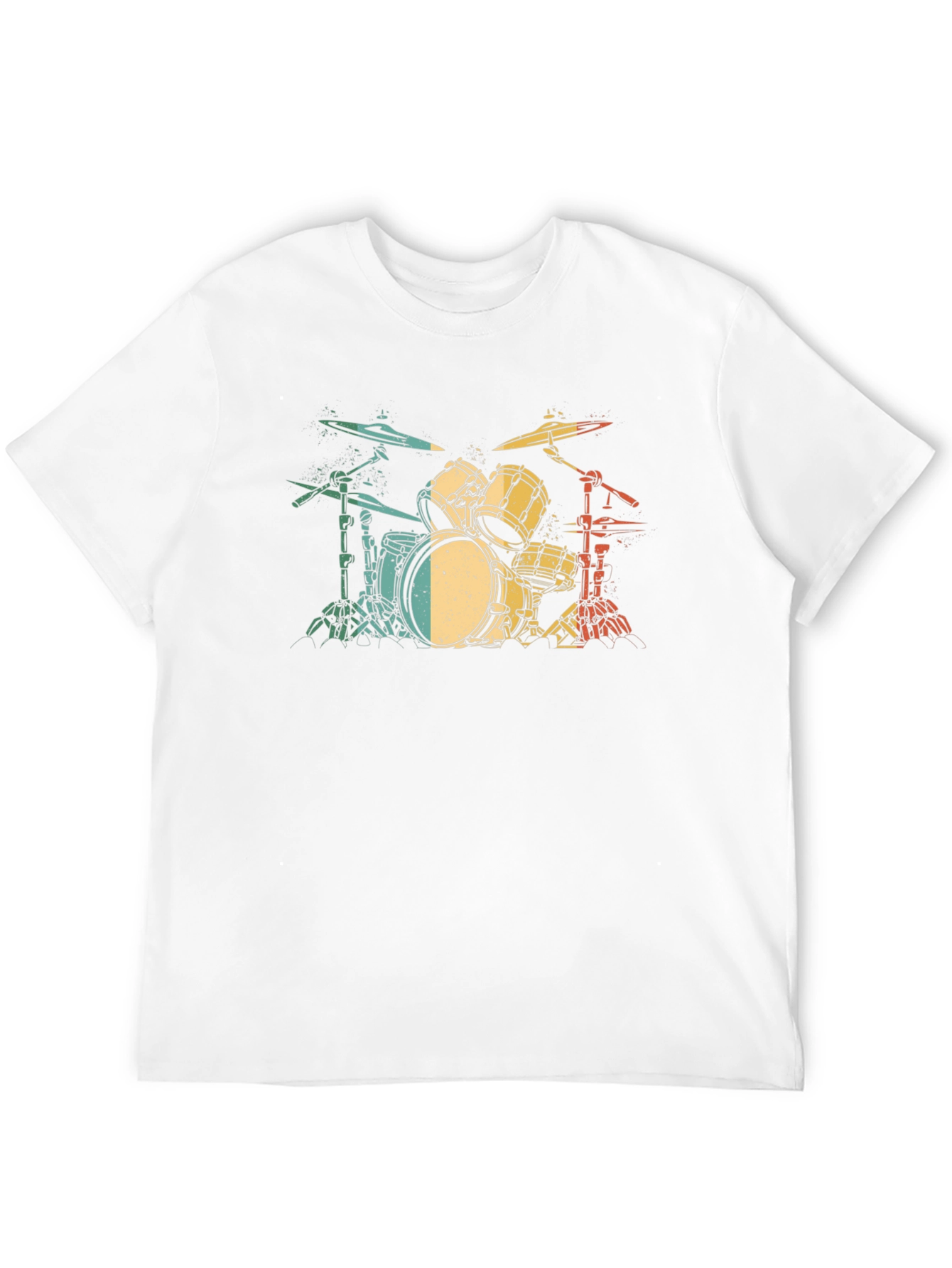 Retro Drum Set Graphic T-Shirt