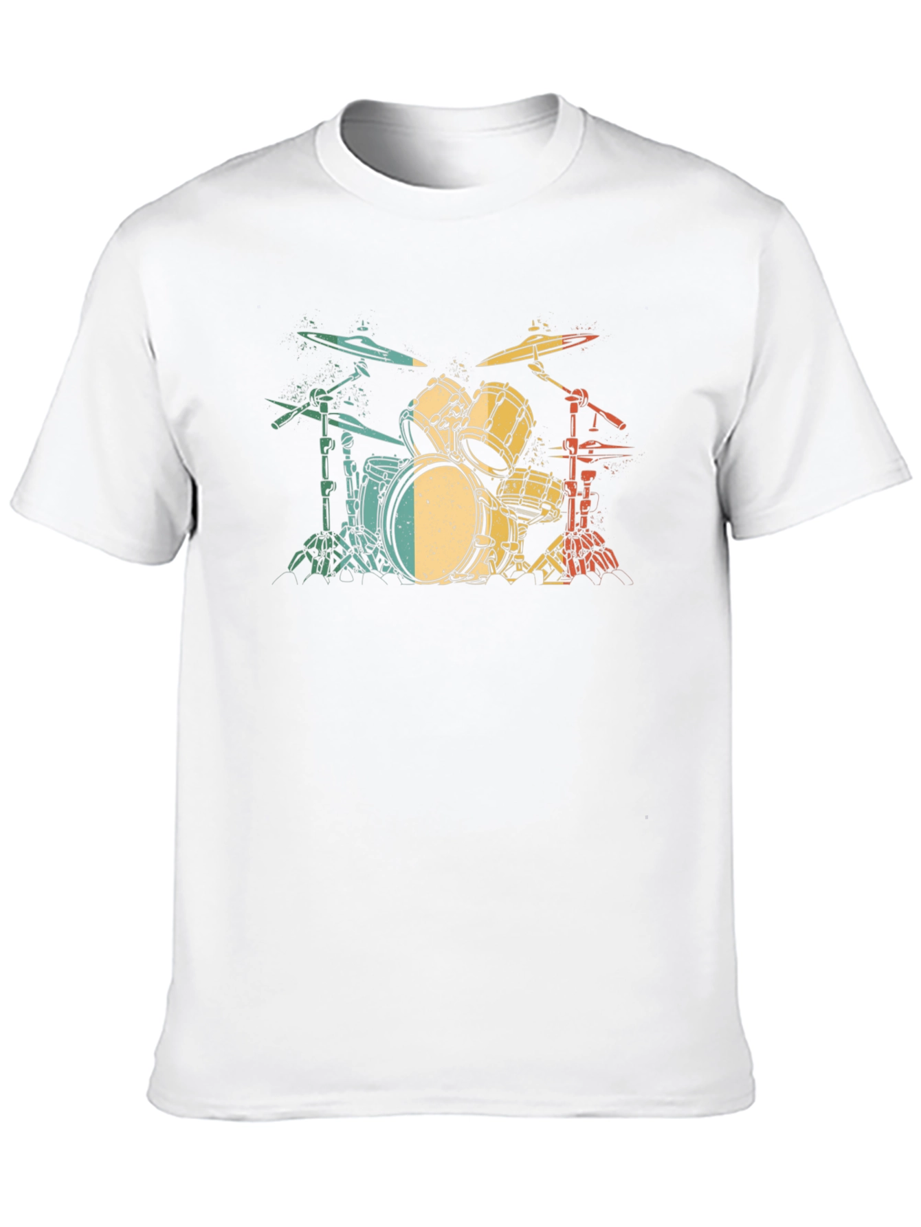 Retro Drum Set Graphic T-Shirt