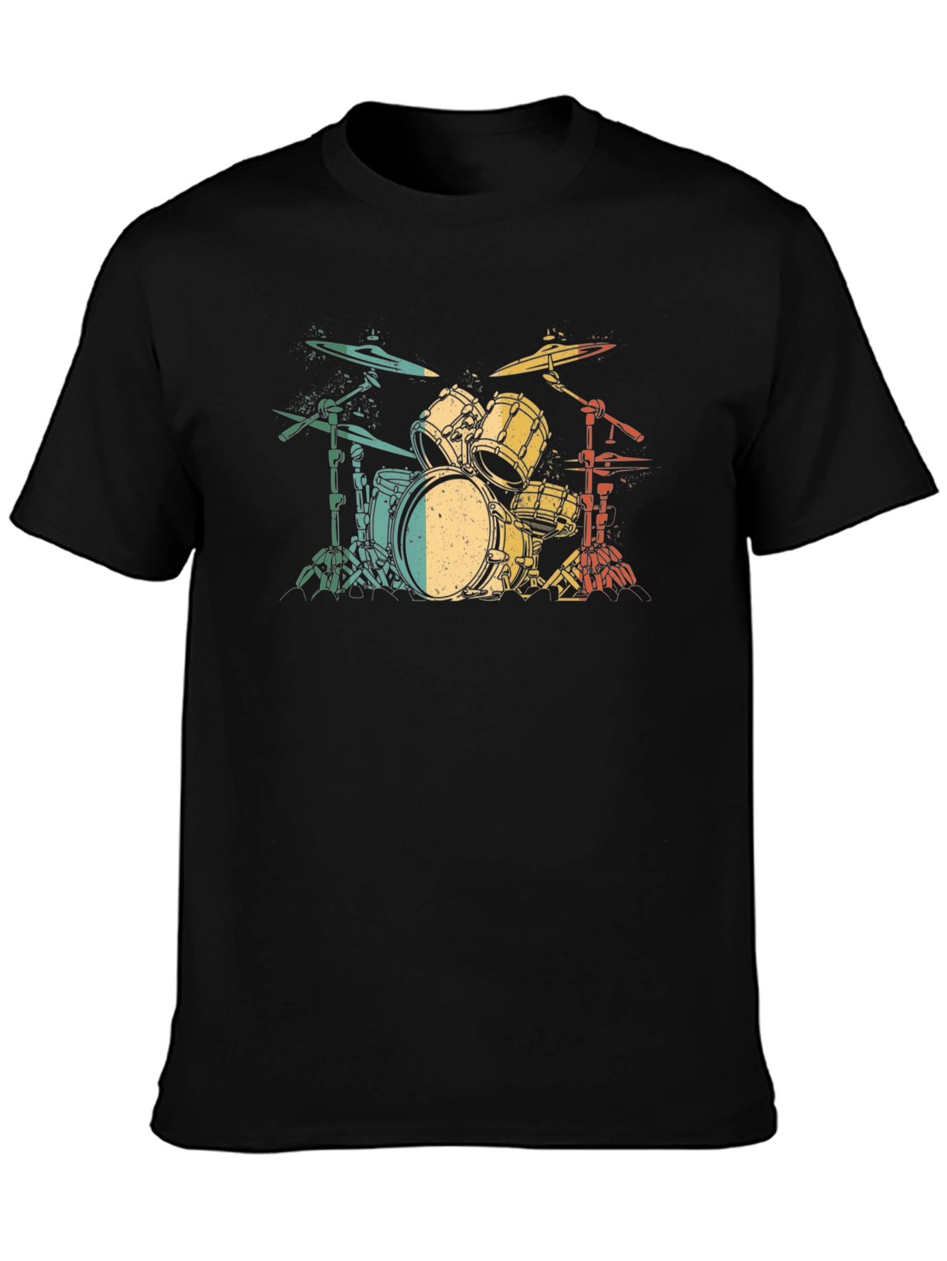 Retro Drum Set Graphic T-Shirt