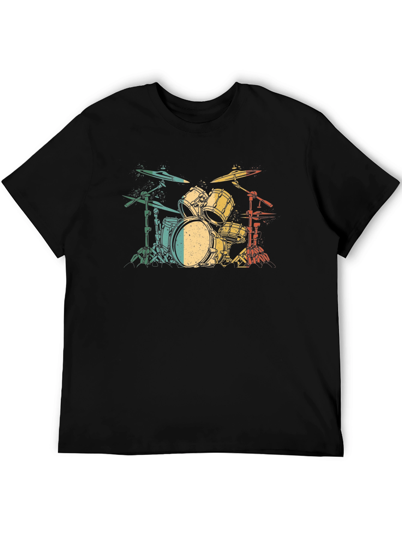 Retro Drum Set Graphic T-Shirt