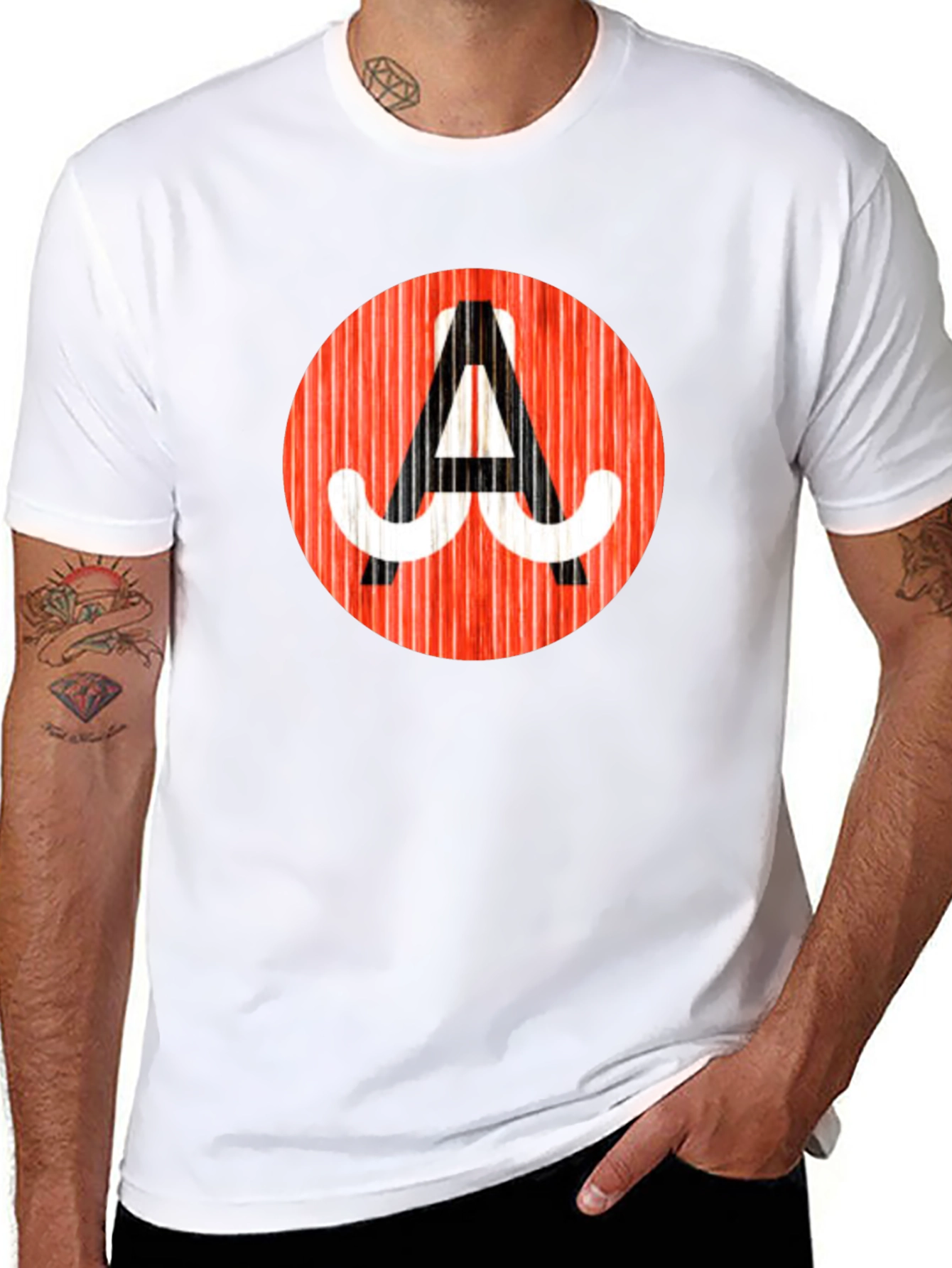 Retro Mustache A Graphic Tee