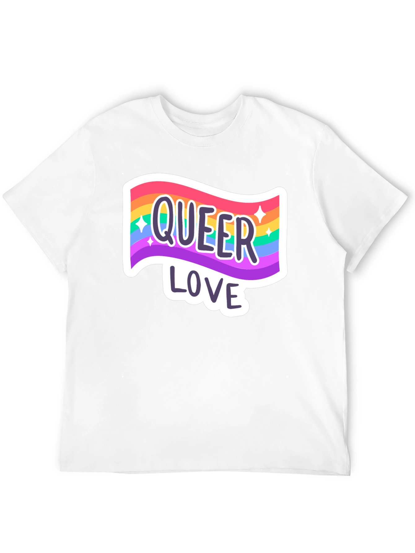 Queer Love Pride T-Shirt - Rainbow Graphic Tee