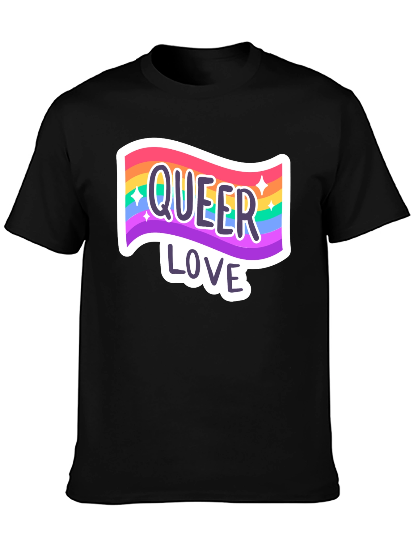 Queer Love Pride T-Shirt - Rainbow Graphic Tee