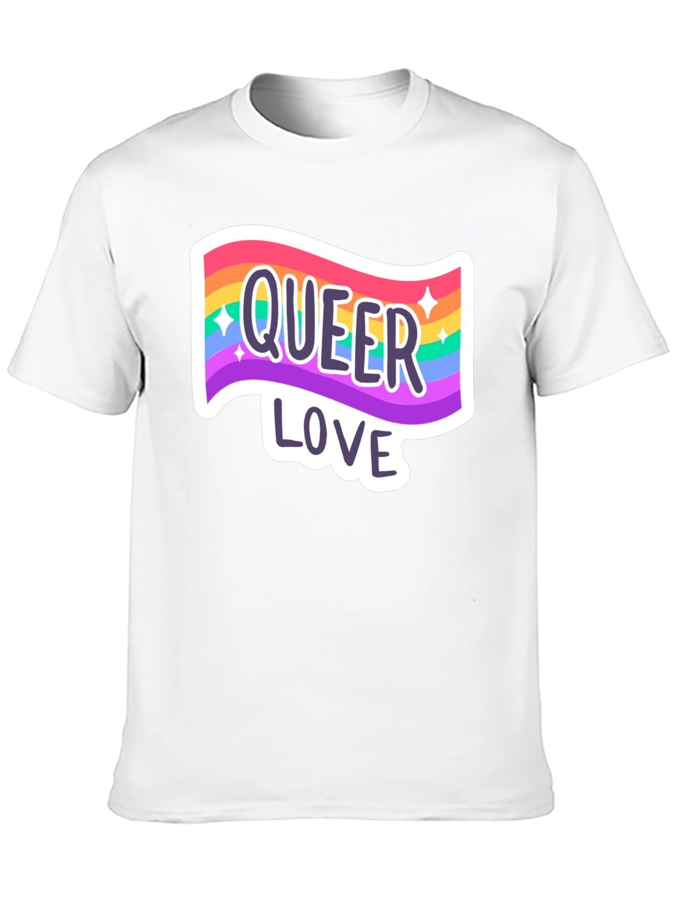 Queer Love Pride T-Shirt - Rainbow Graphic Tee