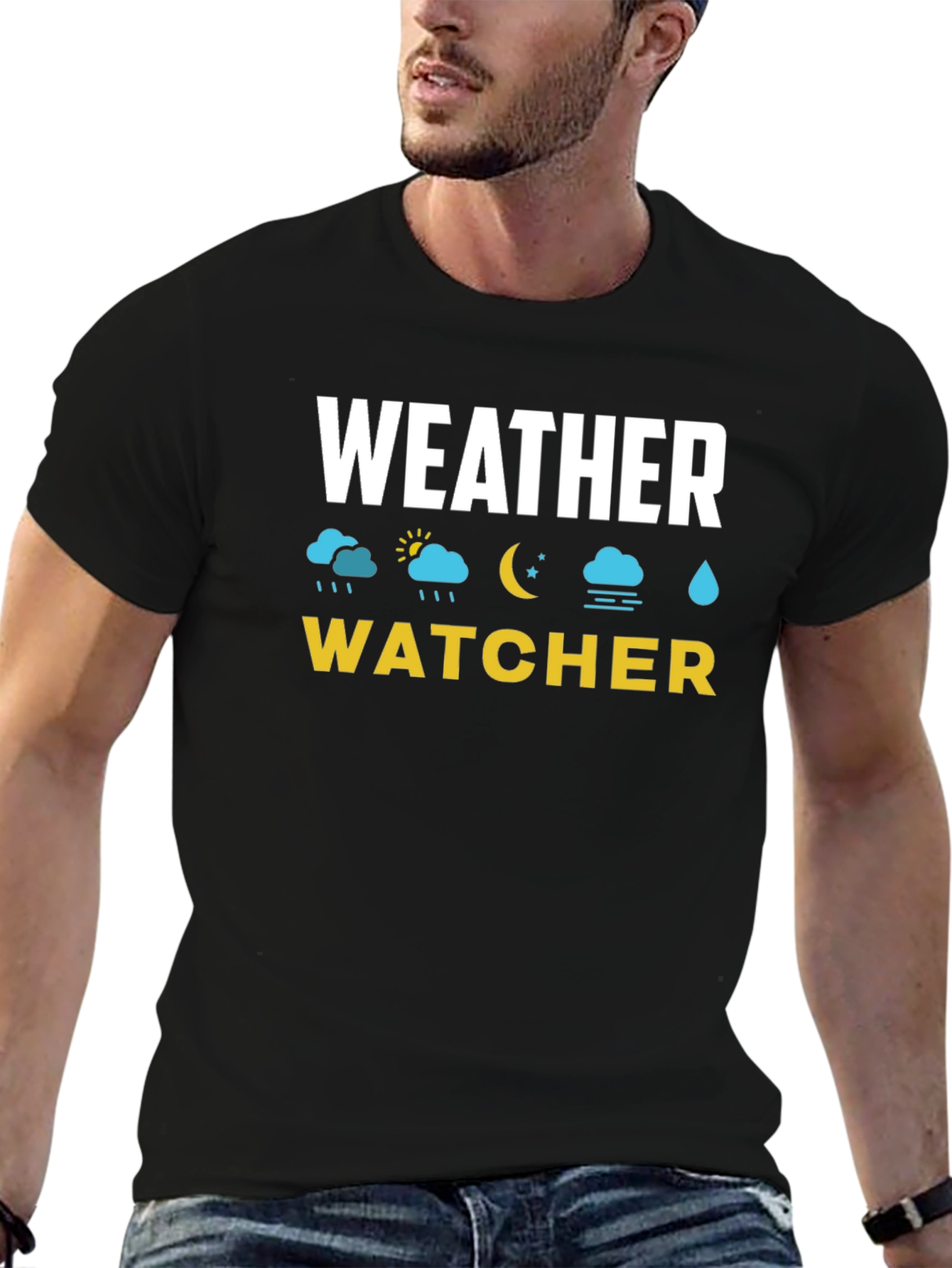 Weather Watcher Black T-Shirt