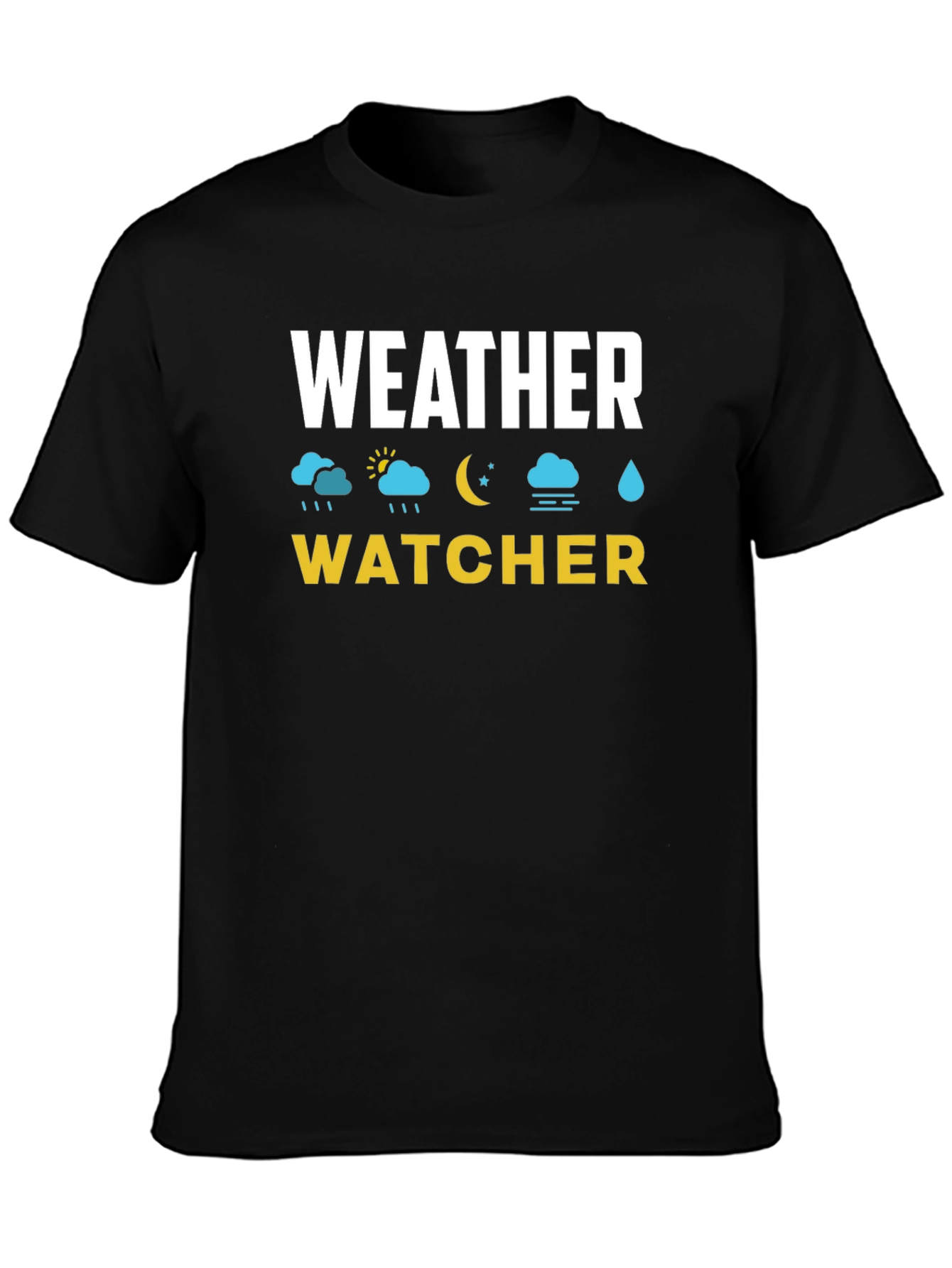 Weather Watcher Black T-Shirt