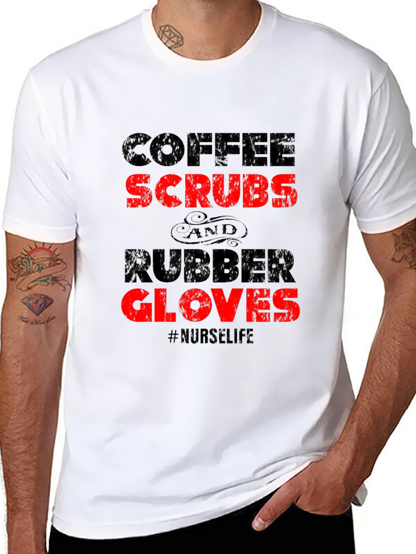 Coffee Scrubs Rubber Gloves Nurse Life T-Shirt
