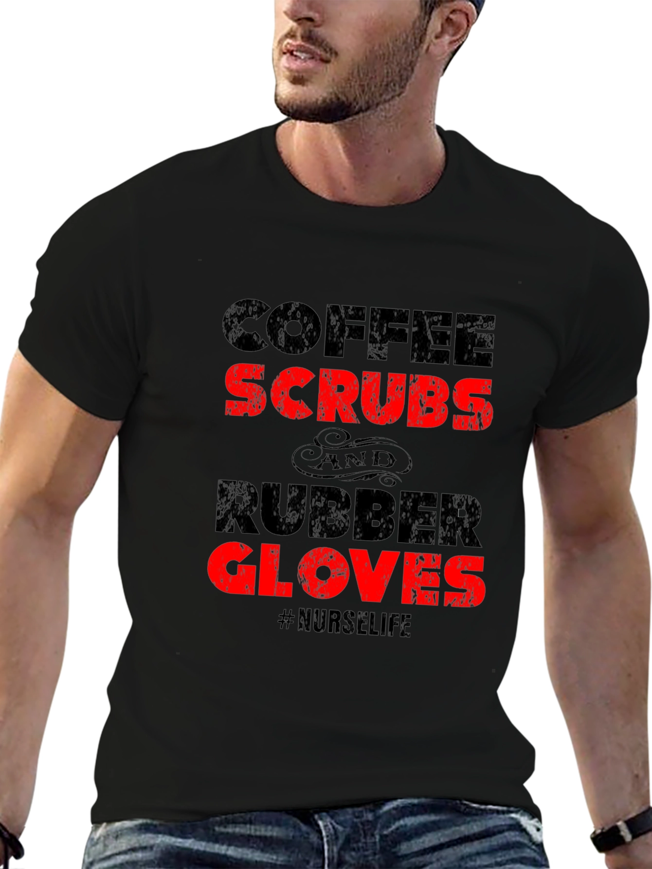 Coffee Scrubs Rubber Gloves Nurse Life T-Shirt