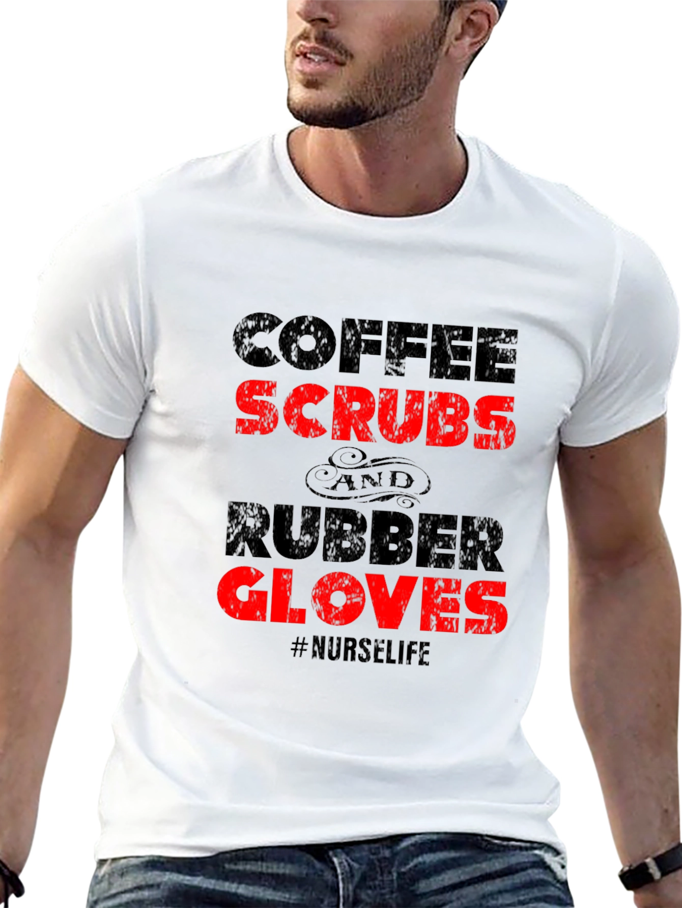 Coffee Scrubs Rubber Gloves Nurse Life T-Shirt