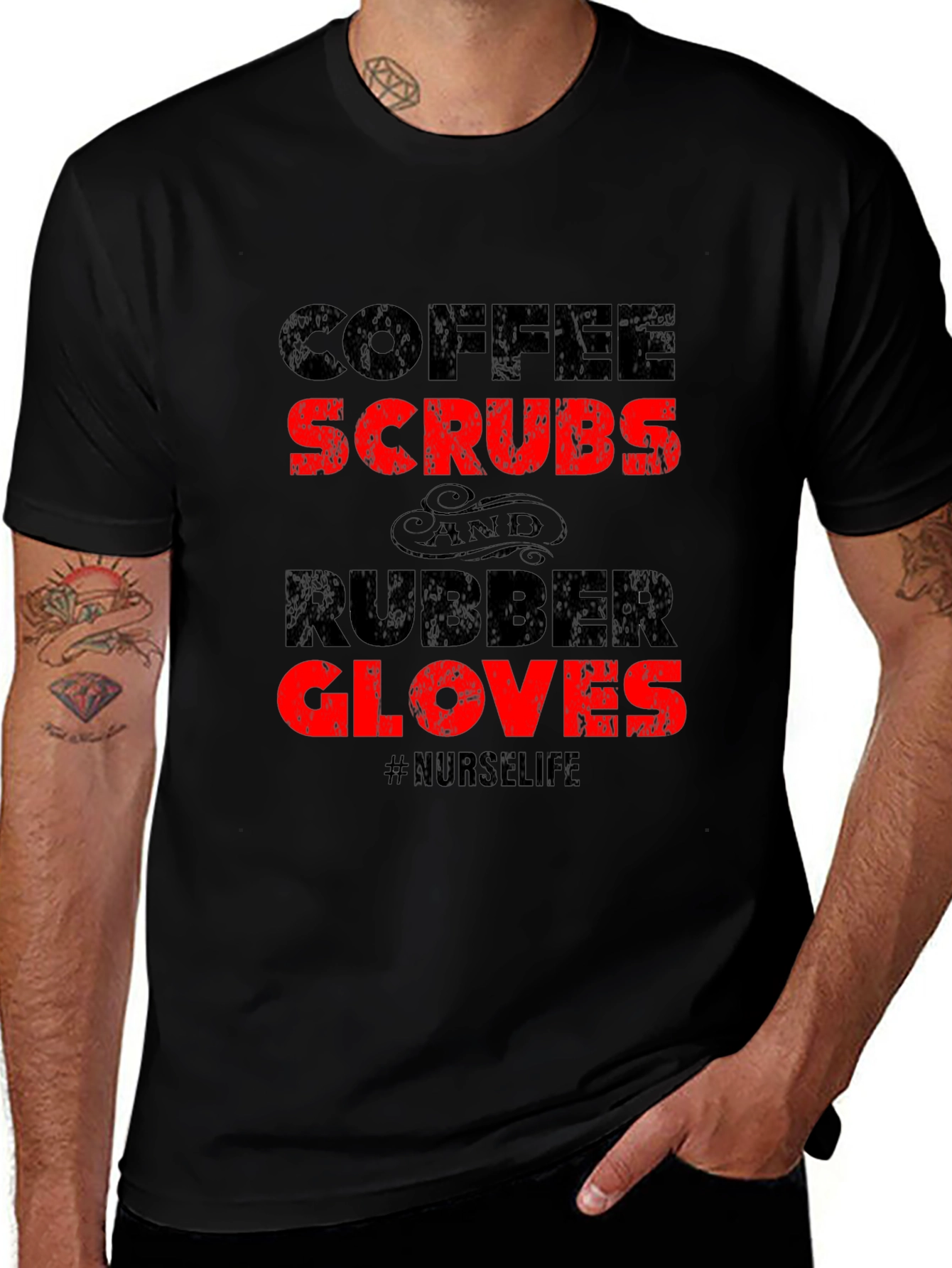 Coffee Scrubs Rubber Gloves Nurse Life T-Shirt