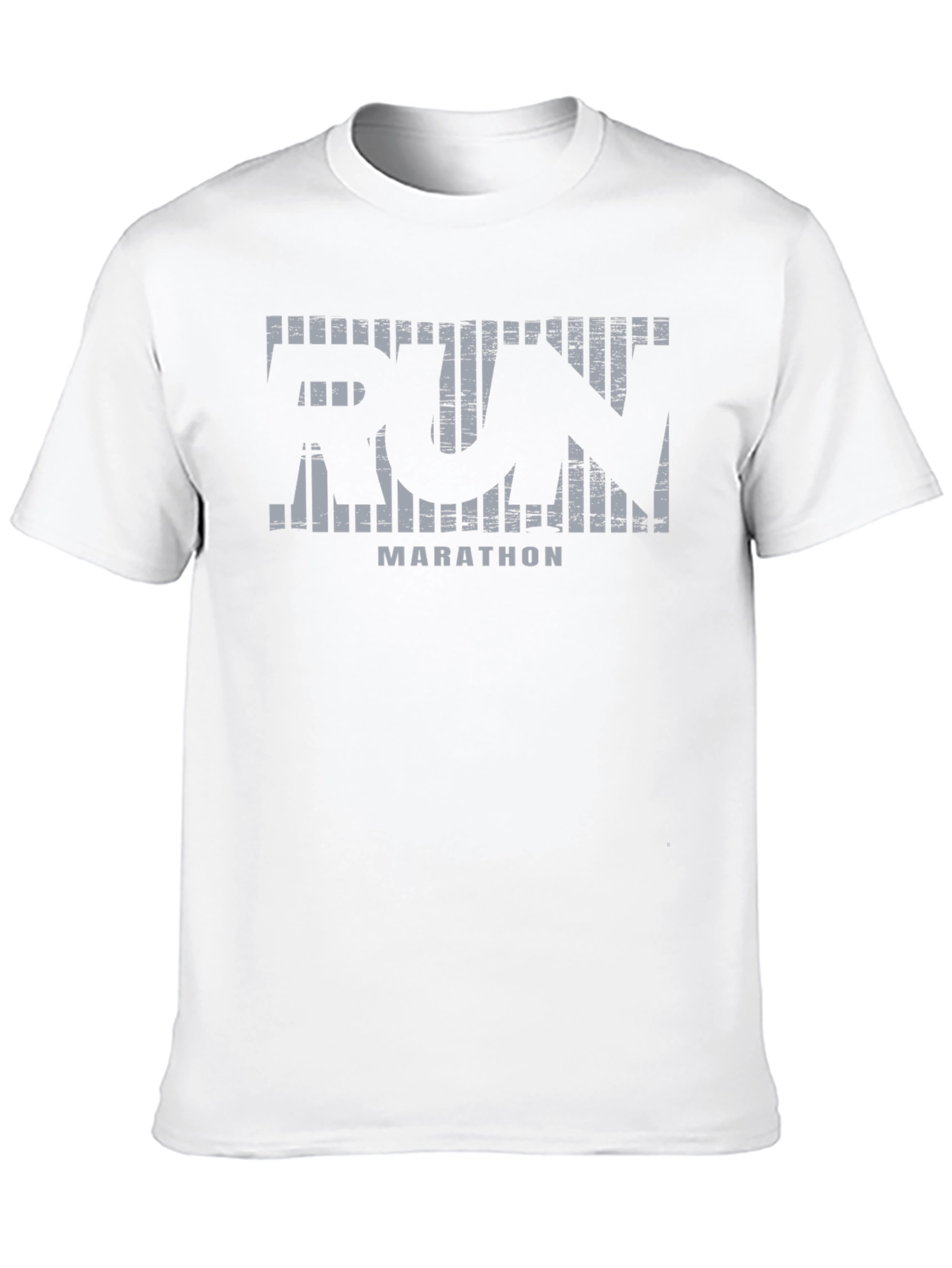 Mens Black Run Marathon Graphic T-Shirt