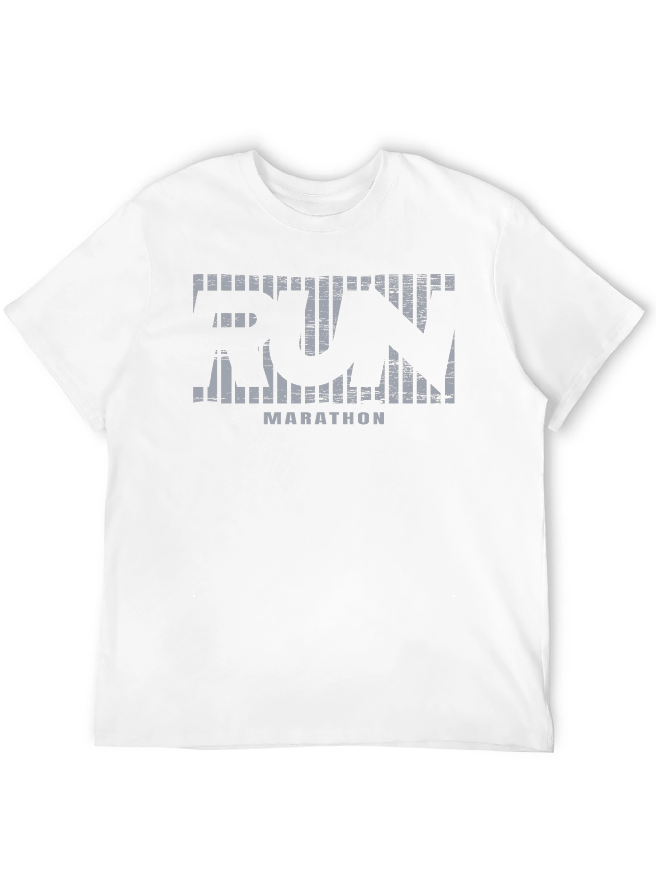 Mens Black Run Marathon Graphic T-Shirt