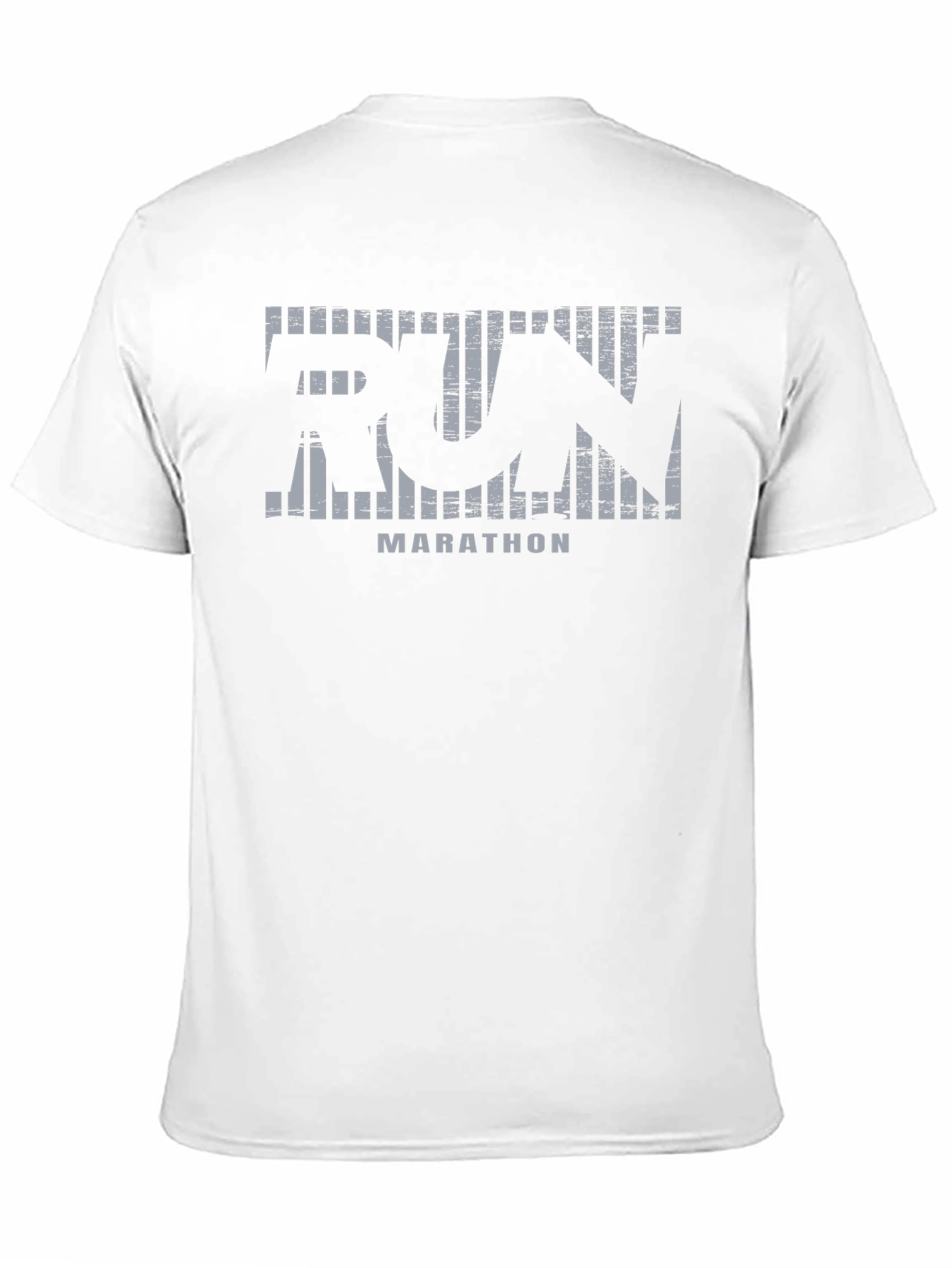 Mens Black Run Marathon Graphic T-Shirt
