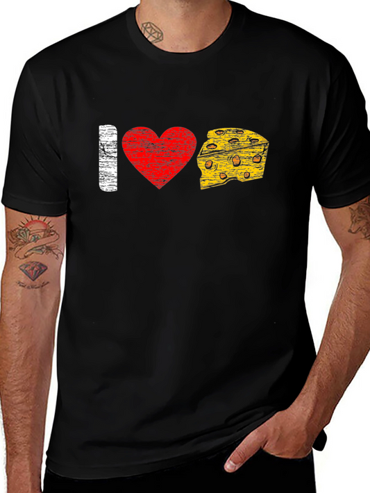 I Love Cheese T-Shirt - Graphic Tee for Cheese Lovers