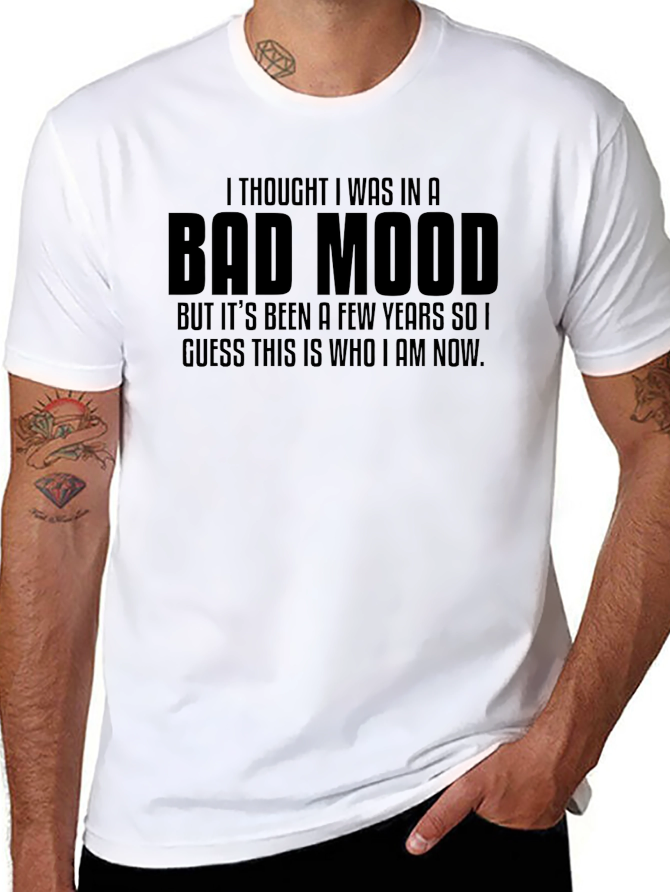 Bad Mood Graphic Tee - Unisex Black T-Shirt
