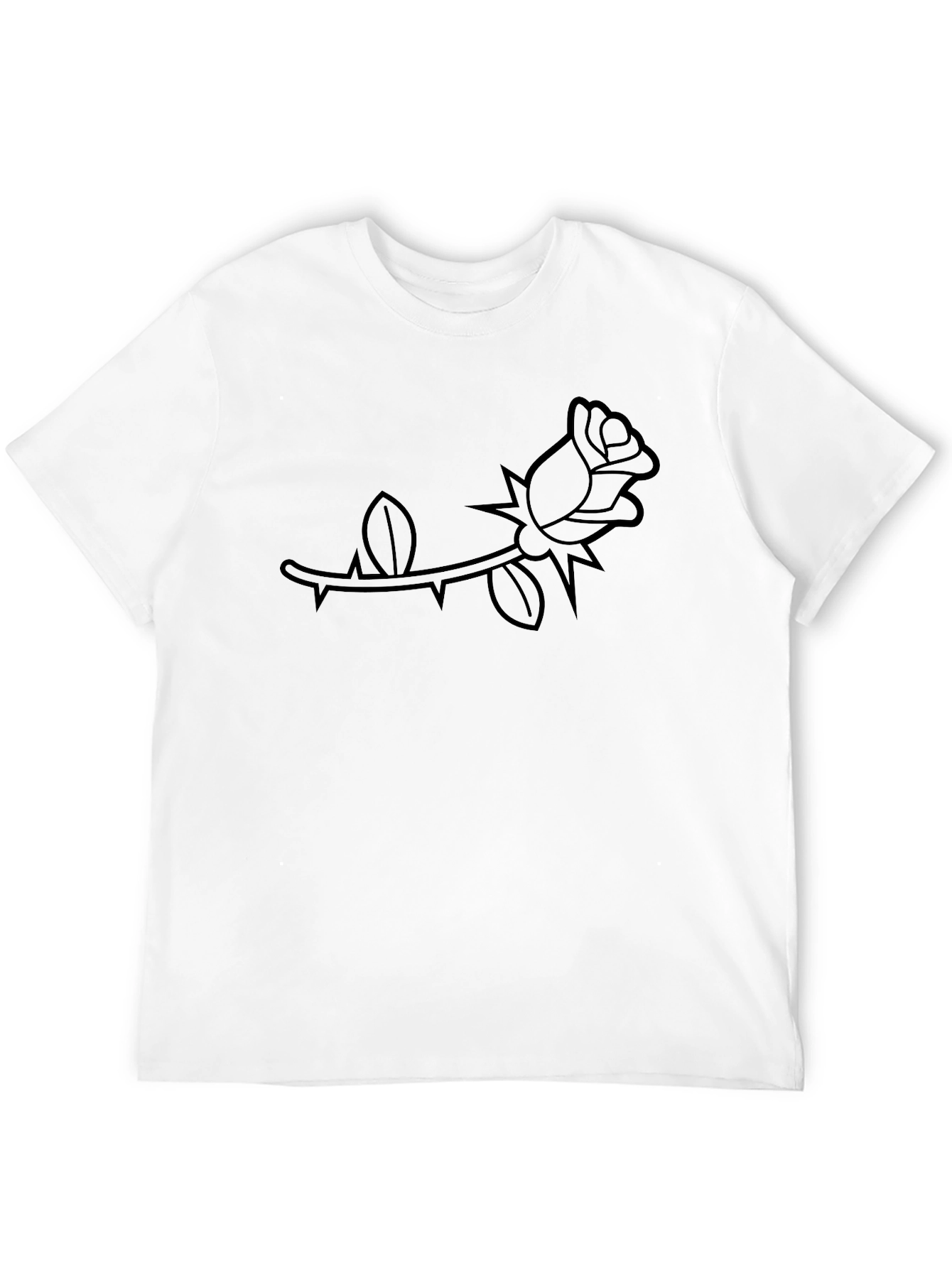 Black Rose Graphic Tee - Stylish Casual Wear
