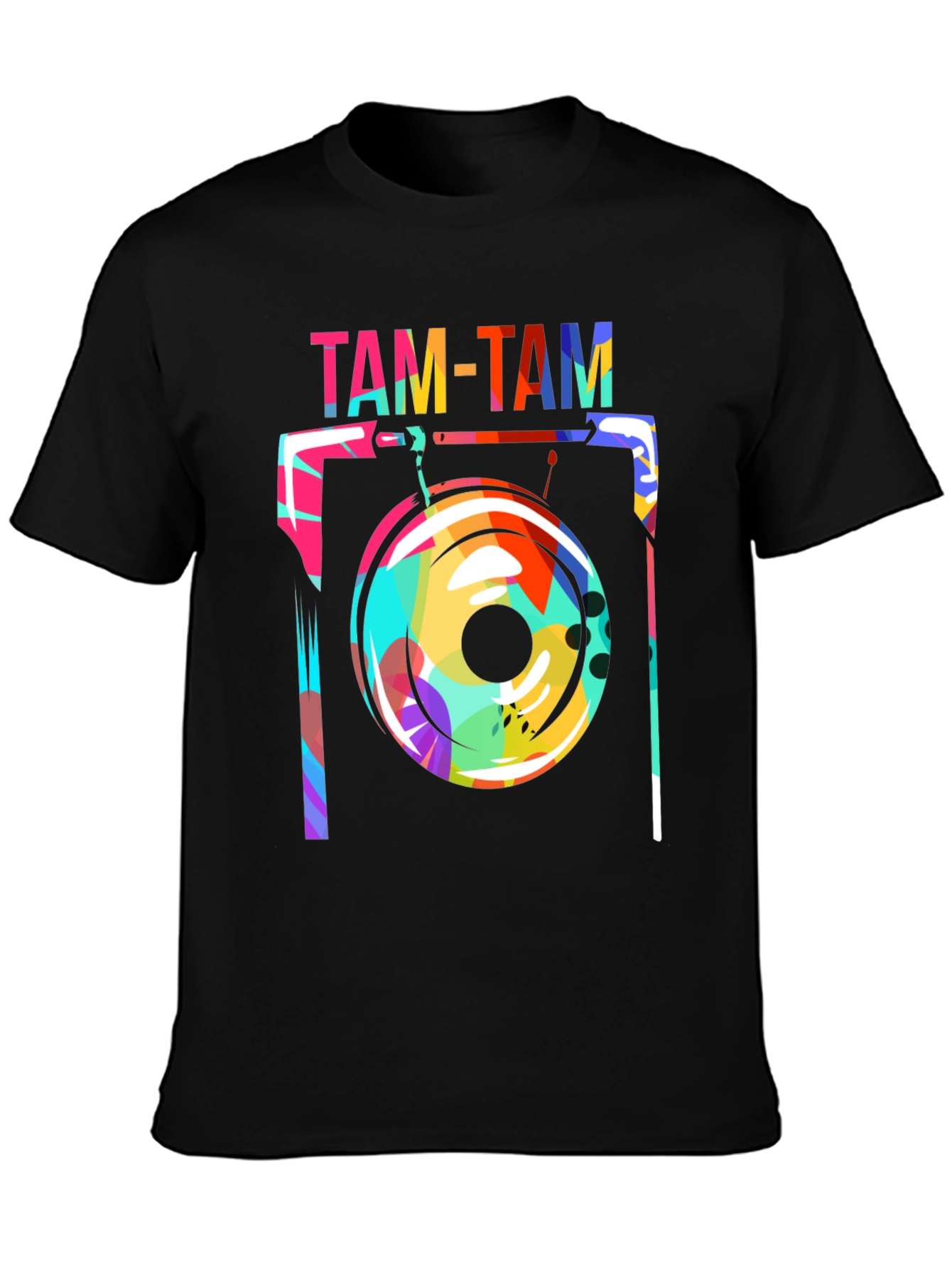 Funky Tam-Tam Gong Graphic Tee - Black