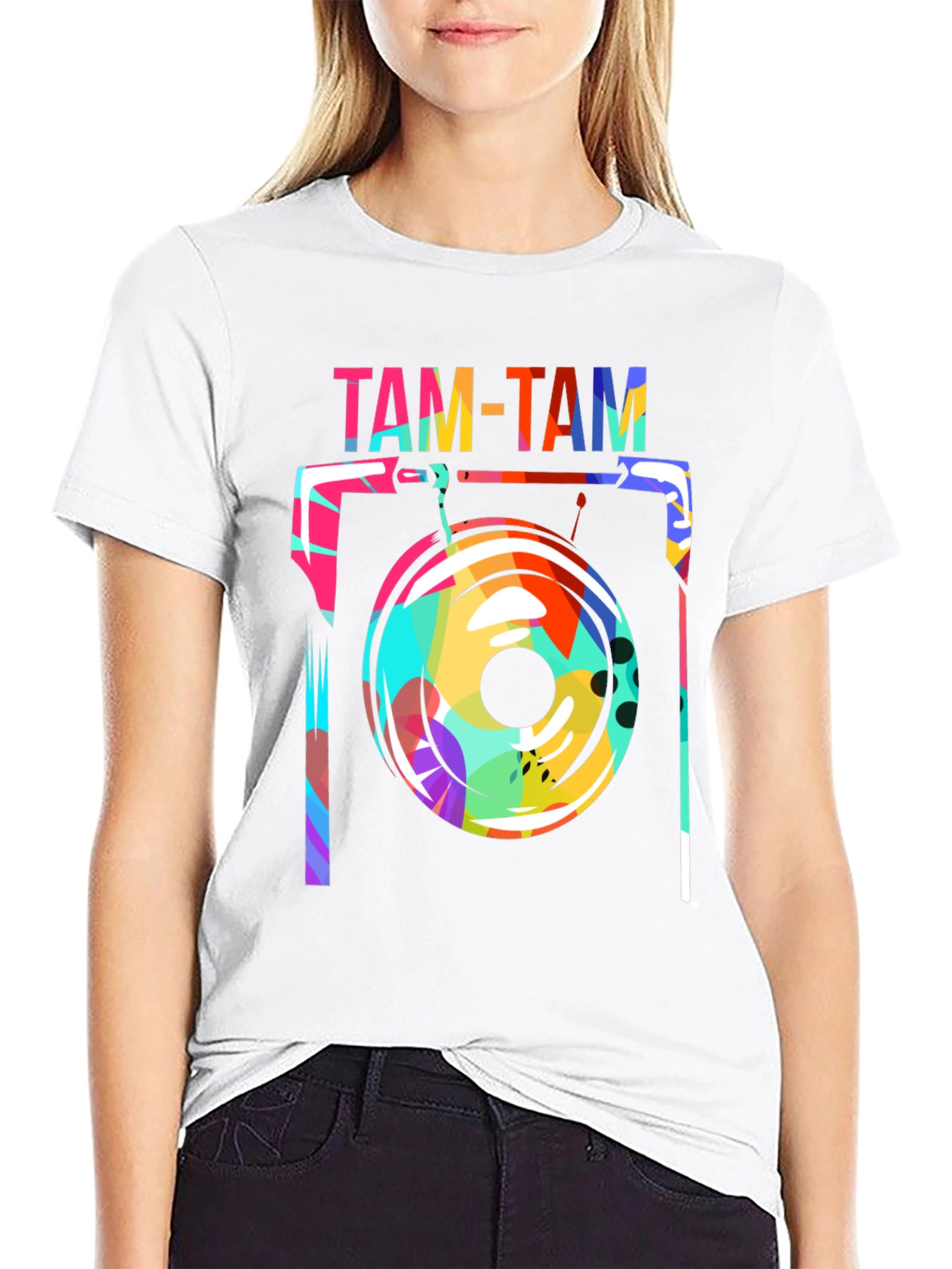 Funky Tam-Tam Gong Graphic Tee - Black