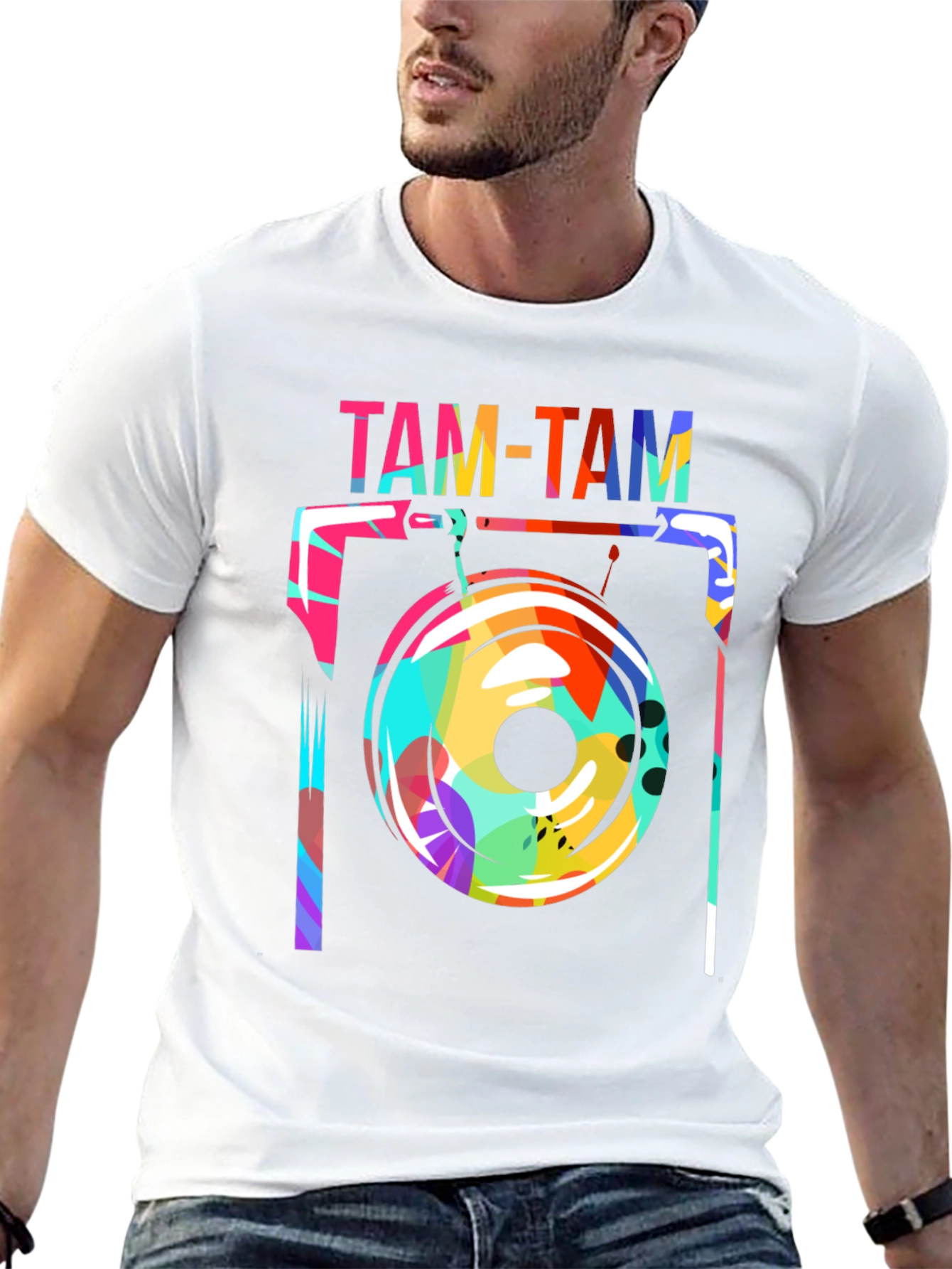 Funky Tam-Tam Gong Graphic Tee - Black