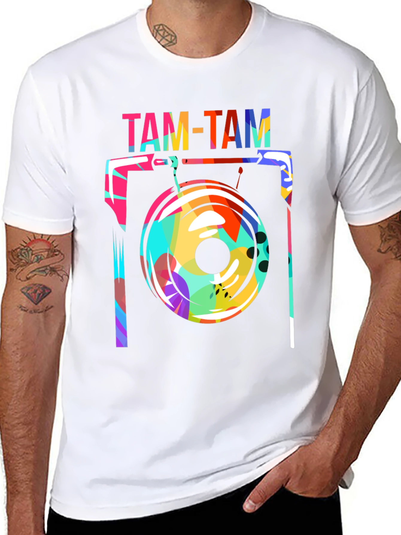 Funky Tam-Tam Gong Graphic Tee - Black
