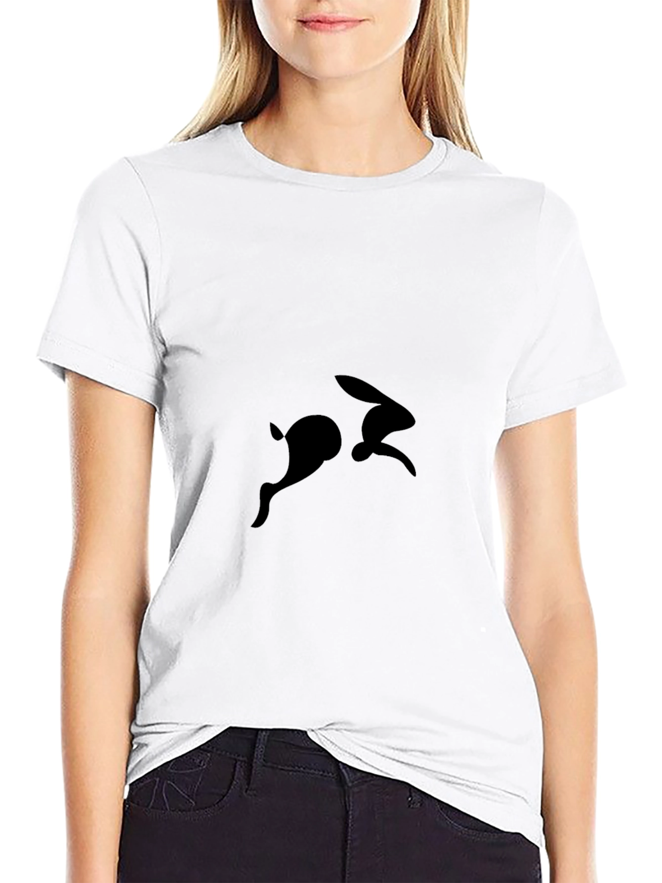 Black Rabbit Silhouette Graphic Tee