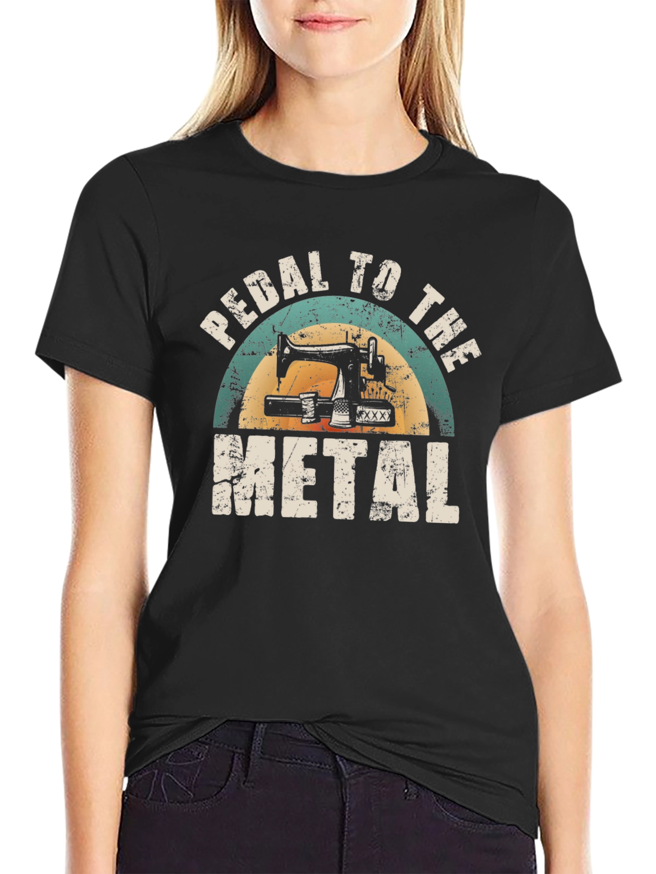 Pedal to the Metal Sewing Graphic Tee