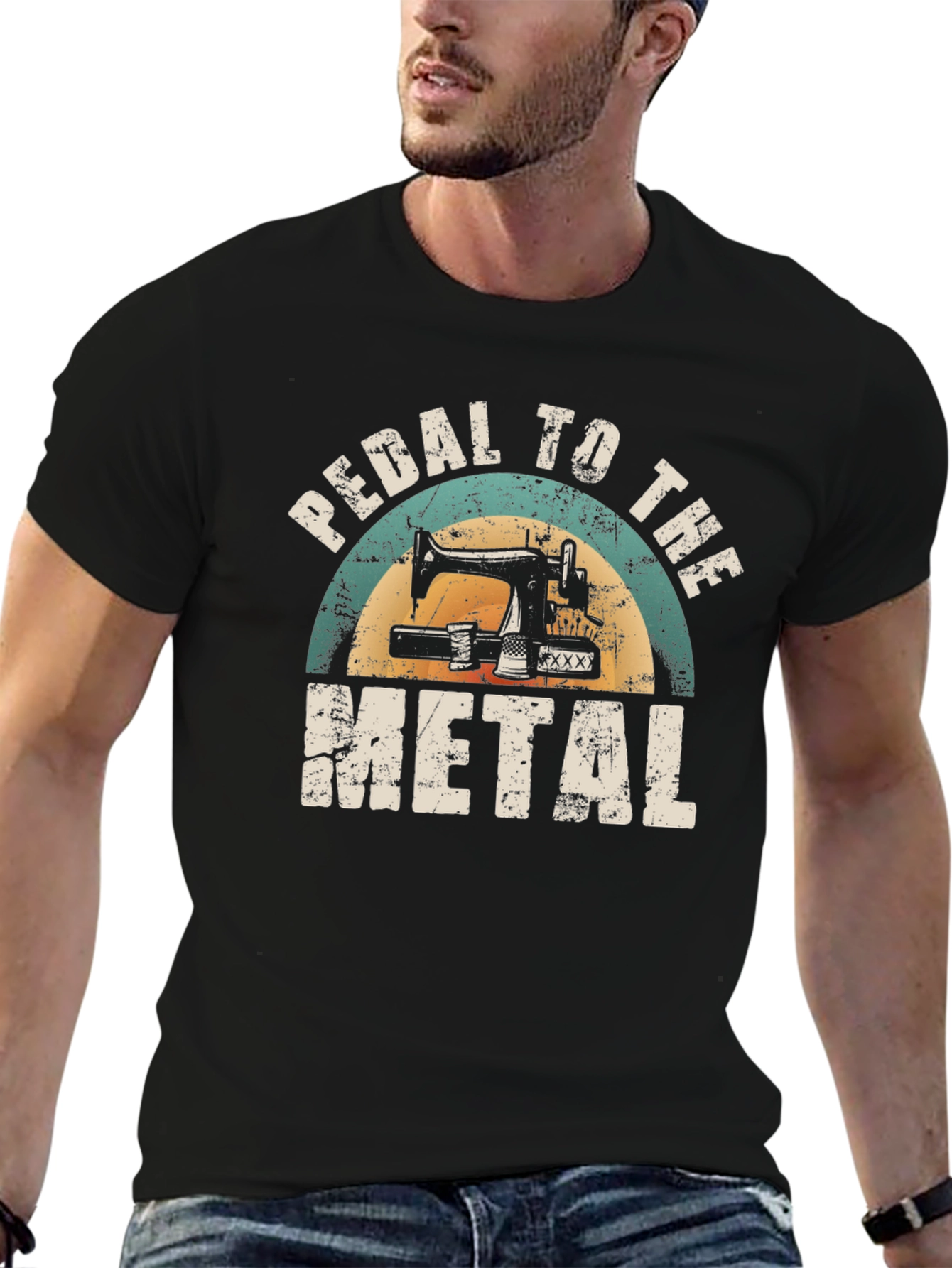 Pedal to the Metal Sewing Graphic Tee