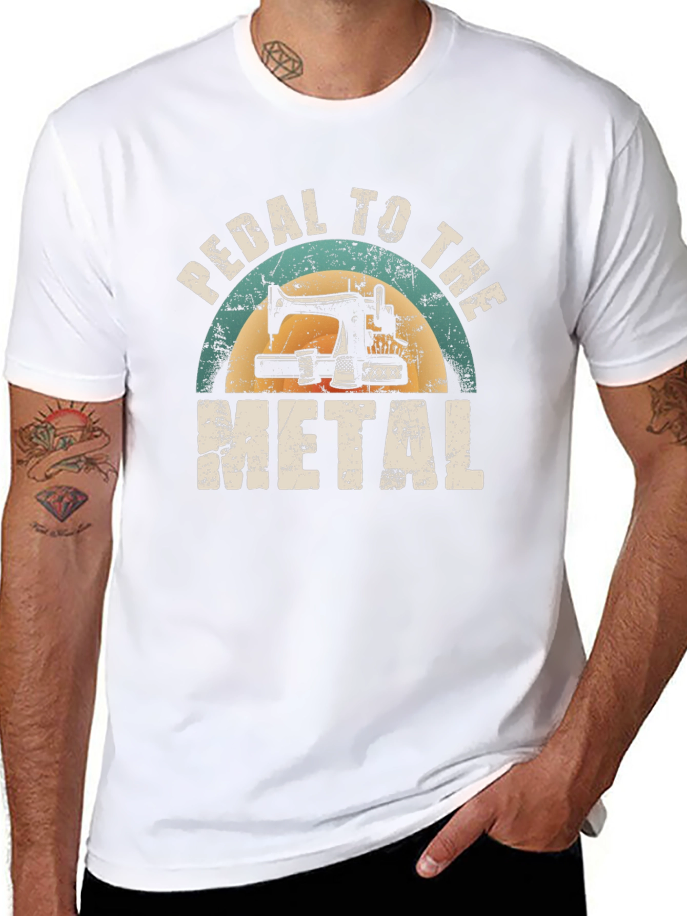 Pedal to the Metal Sewing Graphic Tee