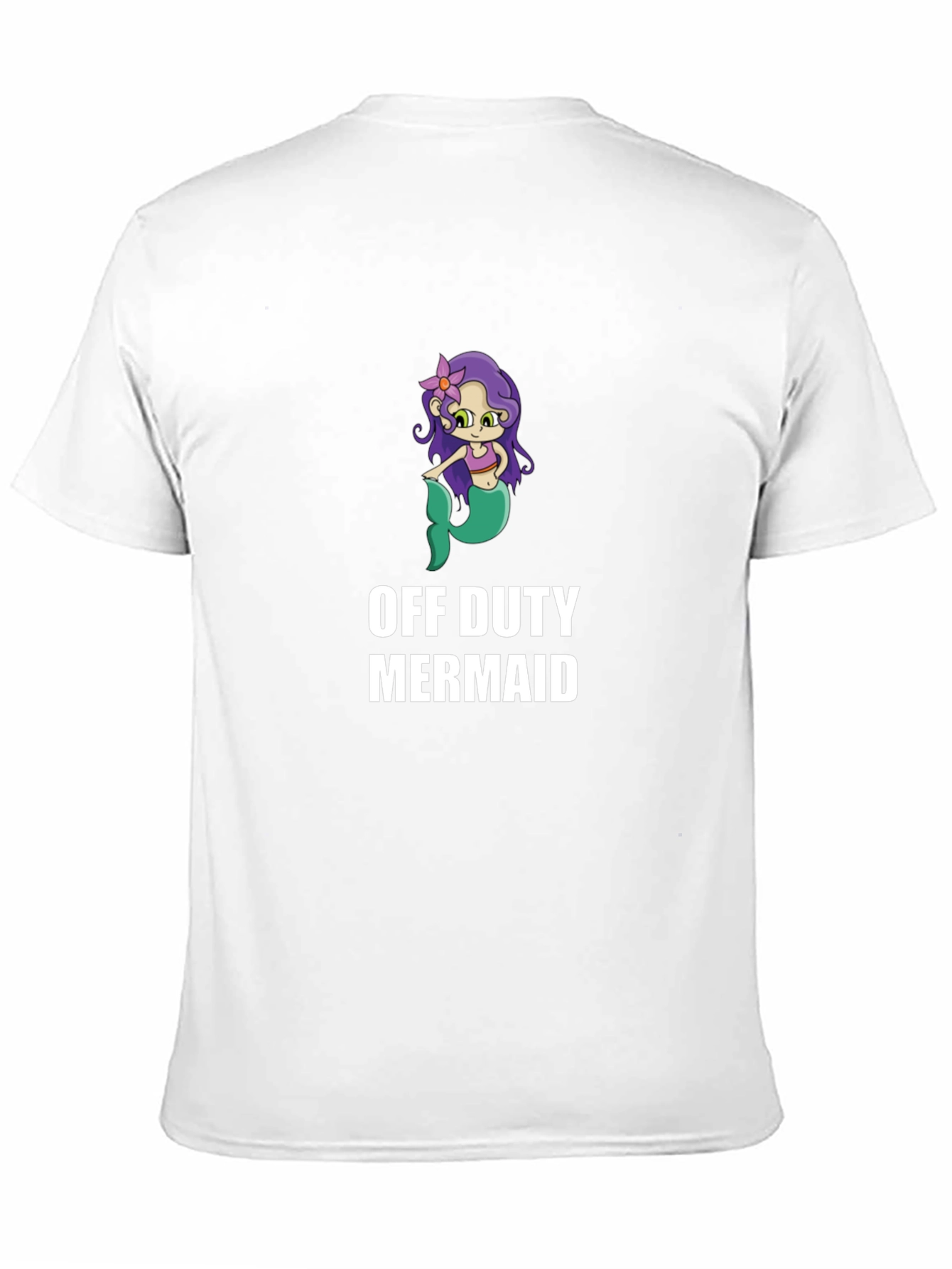 Off Duty Mermaid Graphic T-Shirt - Novelty Tee