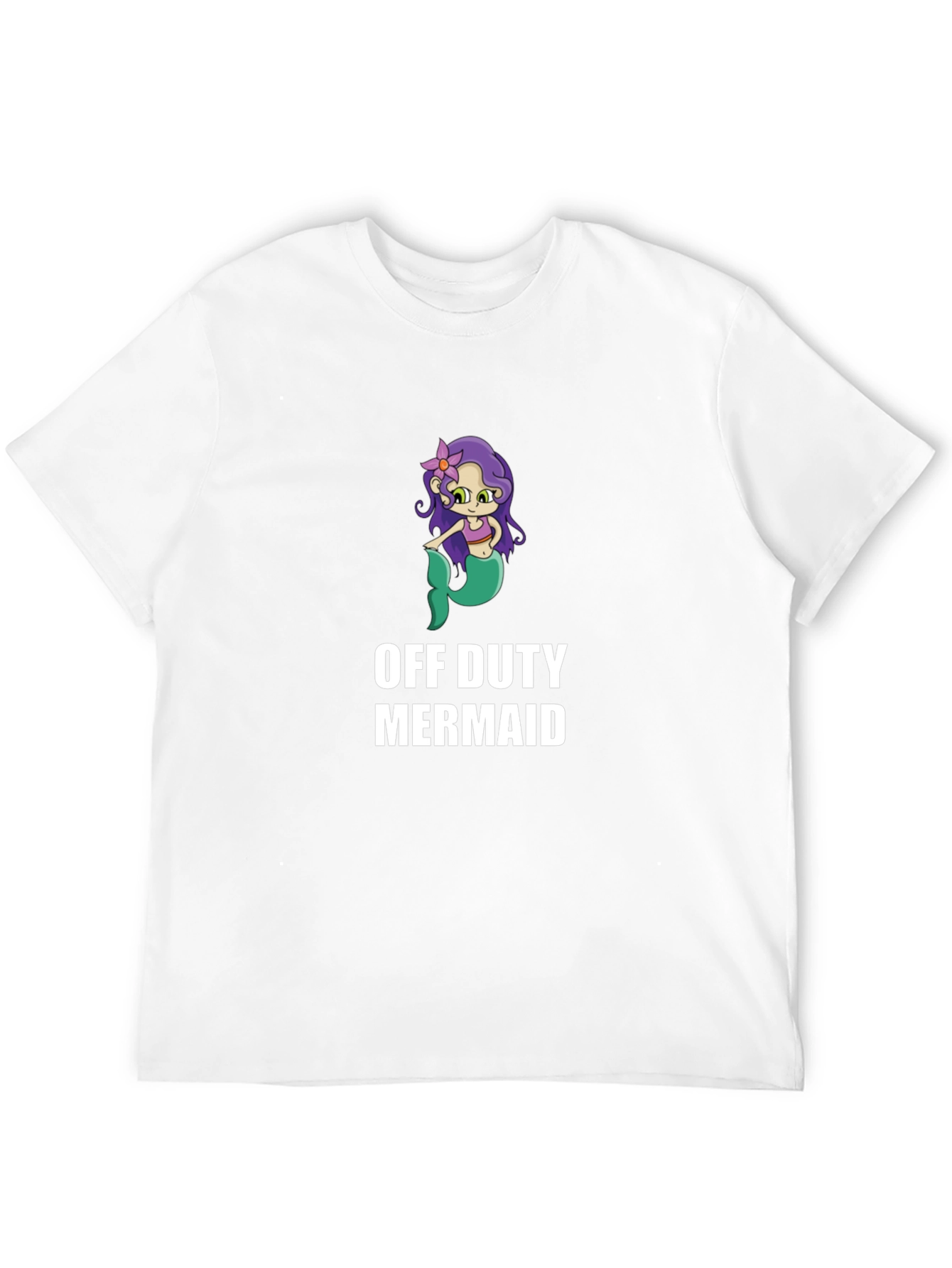 Off Duty Mermaid Graphic T-Shirt - Novelty Tee