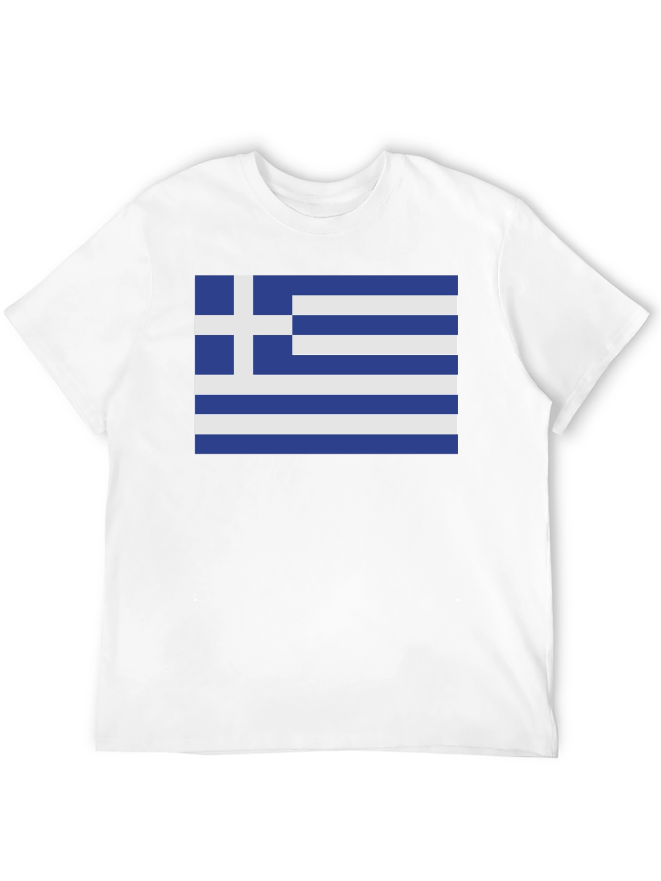Greek Flag Graphic Tee - Black Cotton Blend