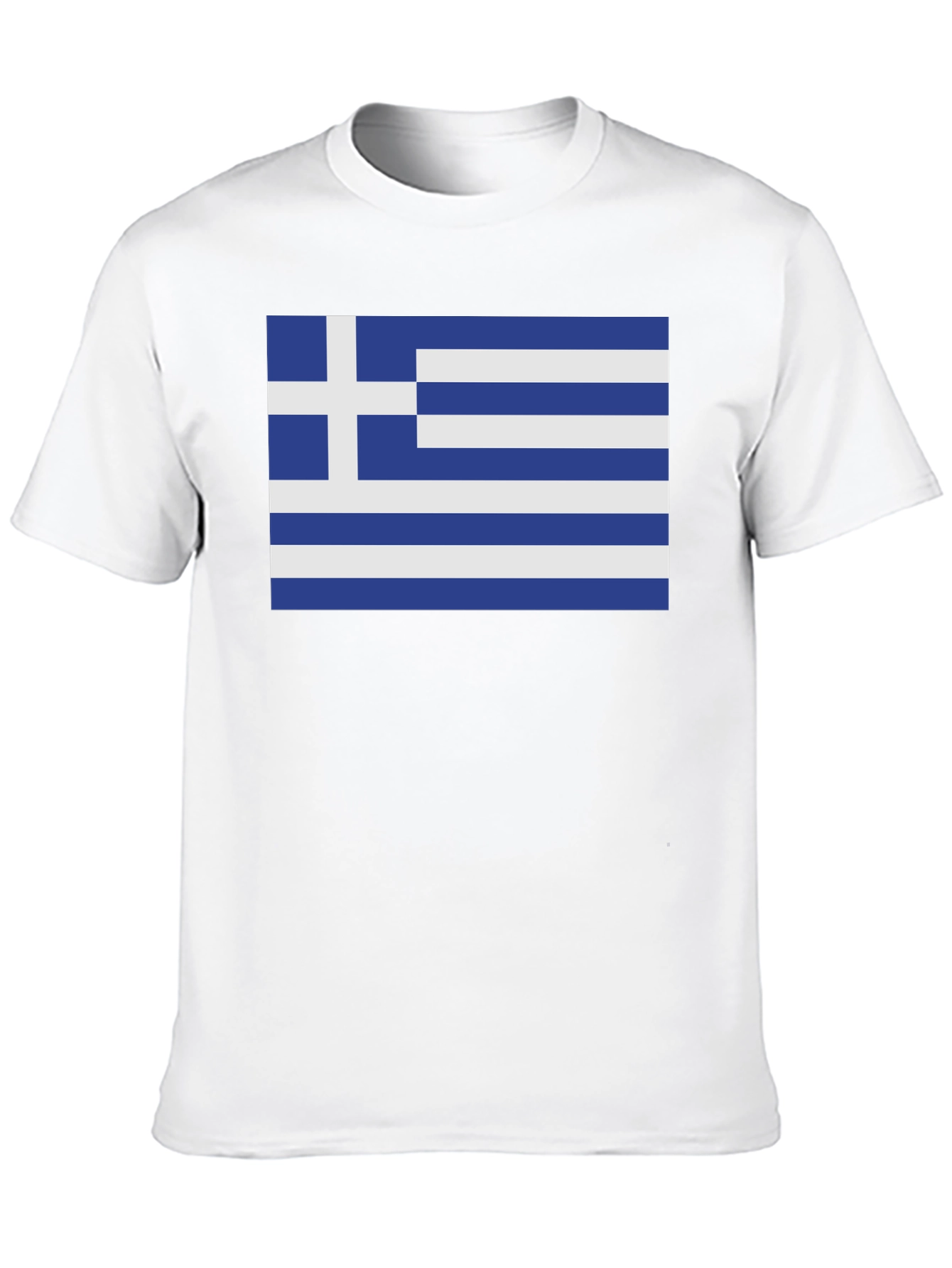 Greek Flag Graphic Tee - Black Cotton Blend