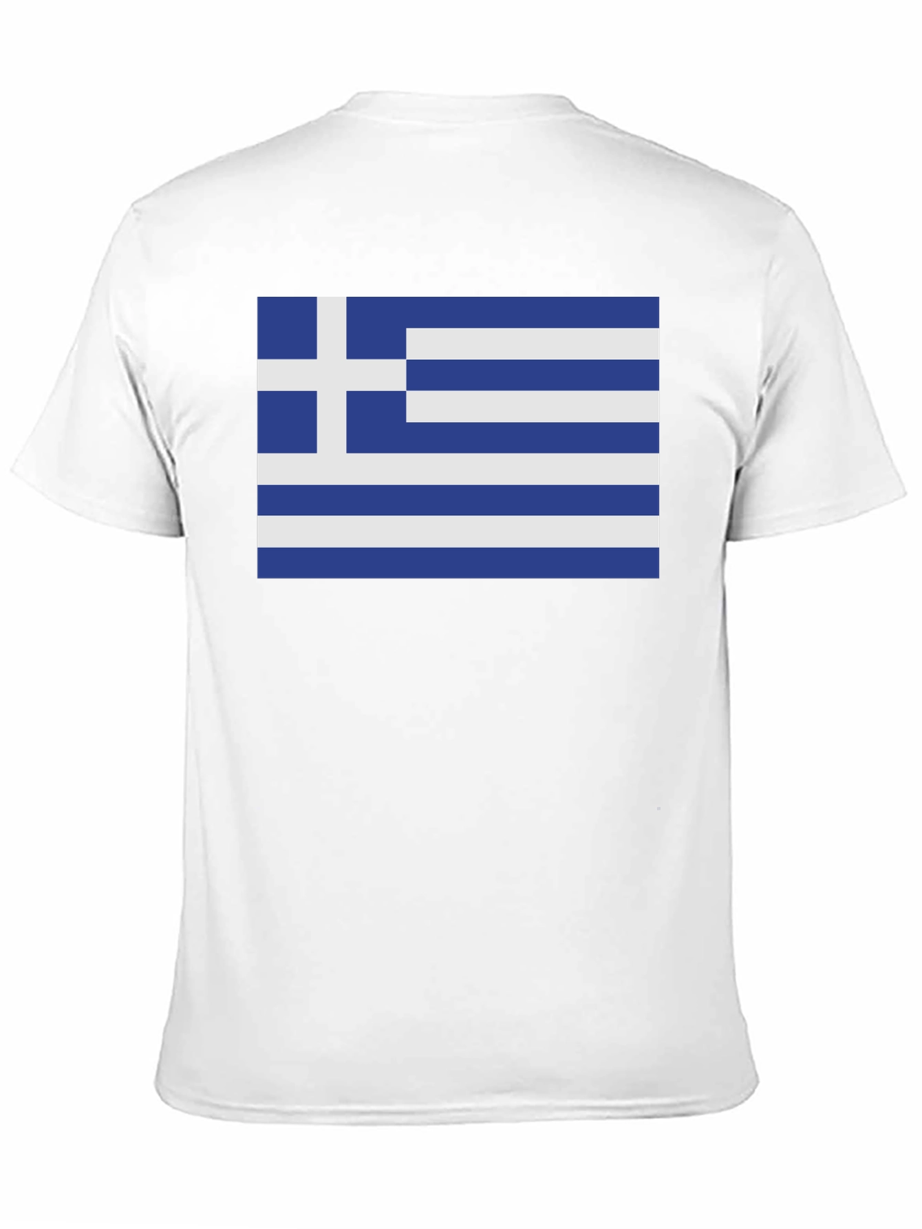 Greek Flag Graphic Tee - Black Cotton Blend