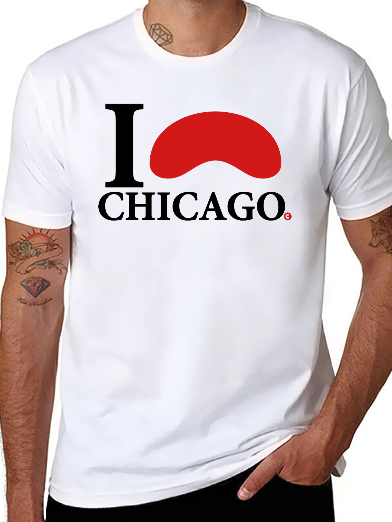 I Love Chicago Black T-Shirt