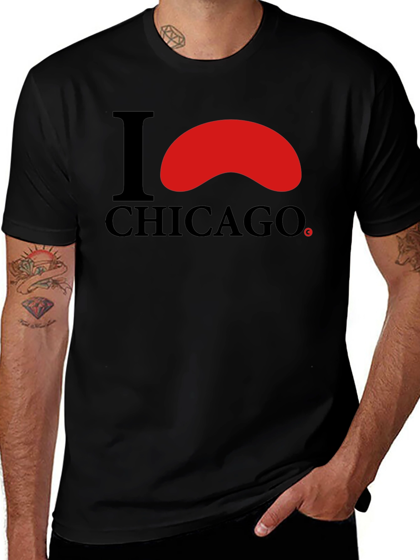 I Love Chicago Black T-Shirt