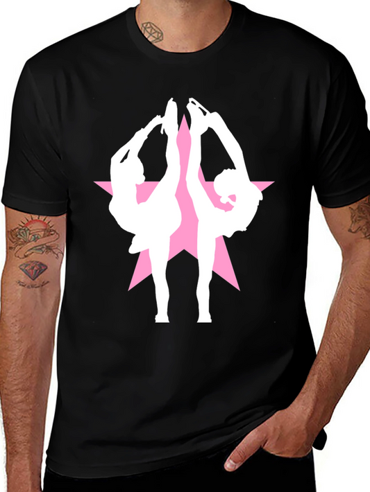 Figure Skating Star Black T-Shirt