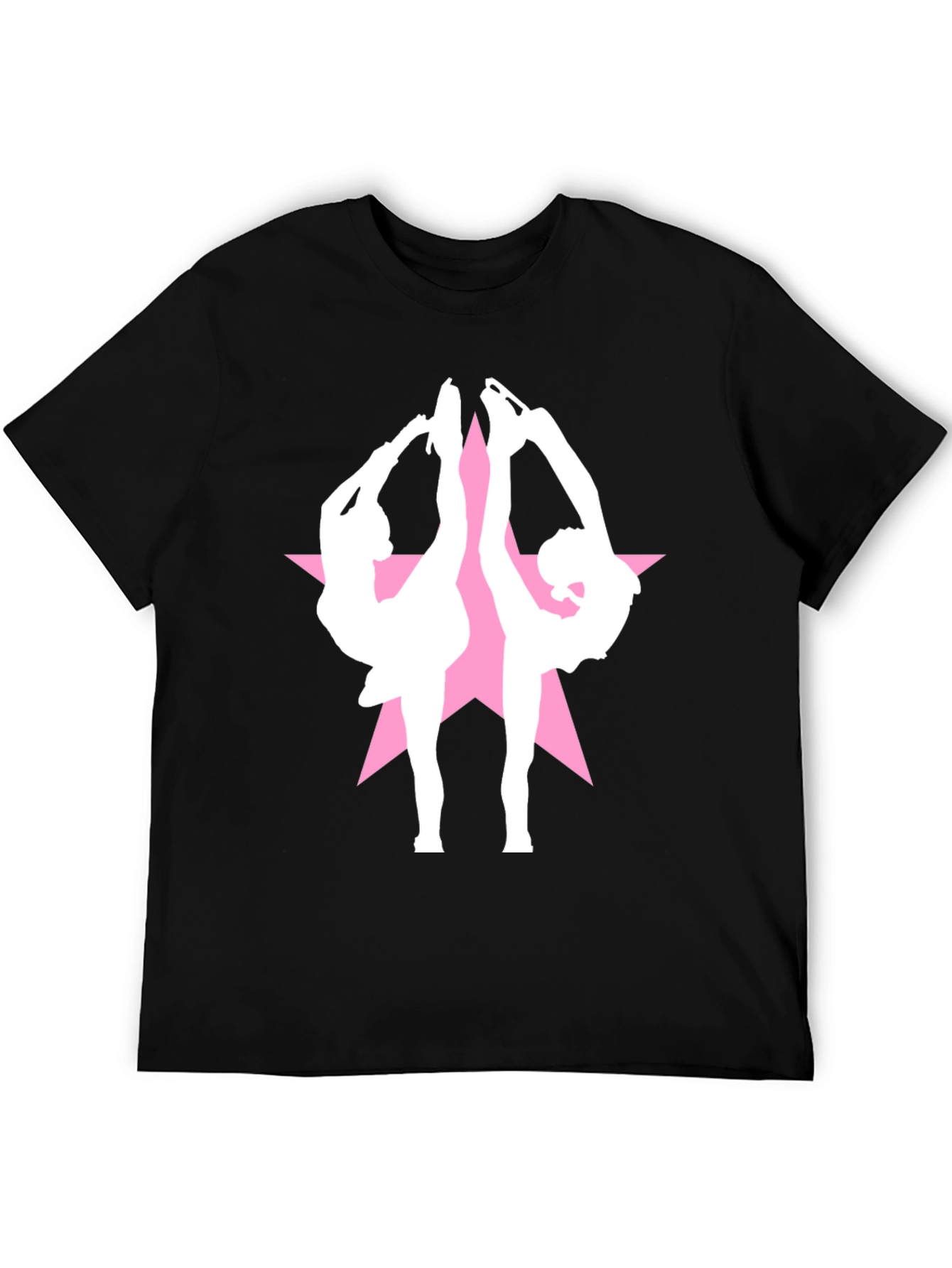 Figure Skating Star Black T-Shirt