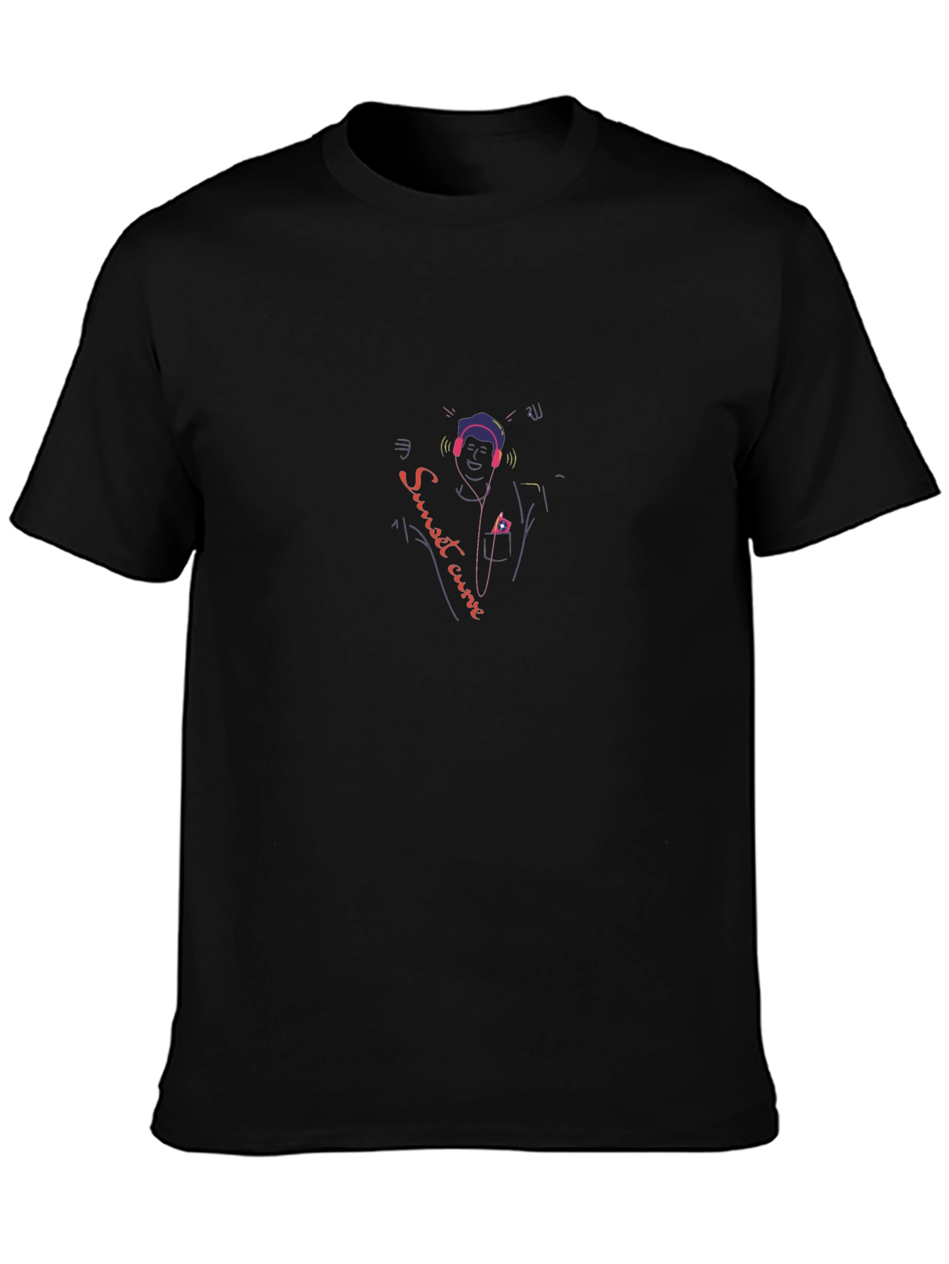 Sunset Curve T-Shirt - Musical Design Tee