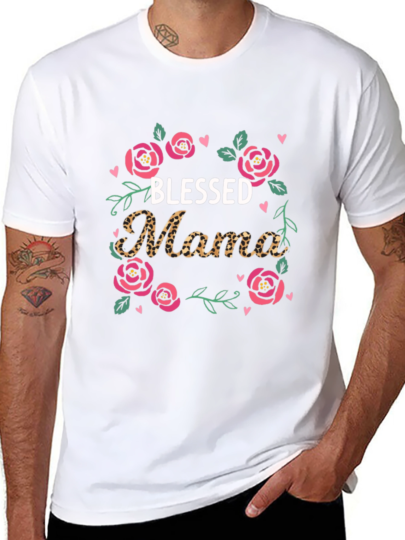 Blessed Mama Floral Graphic T-Shirt