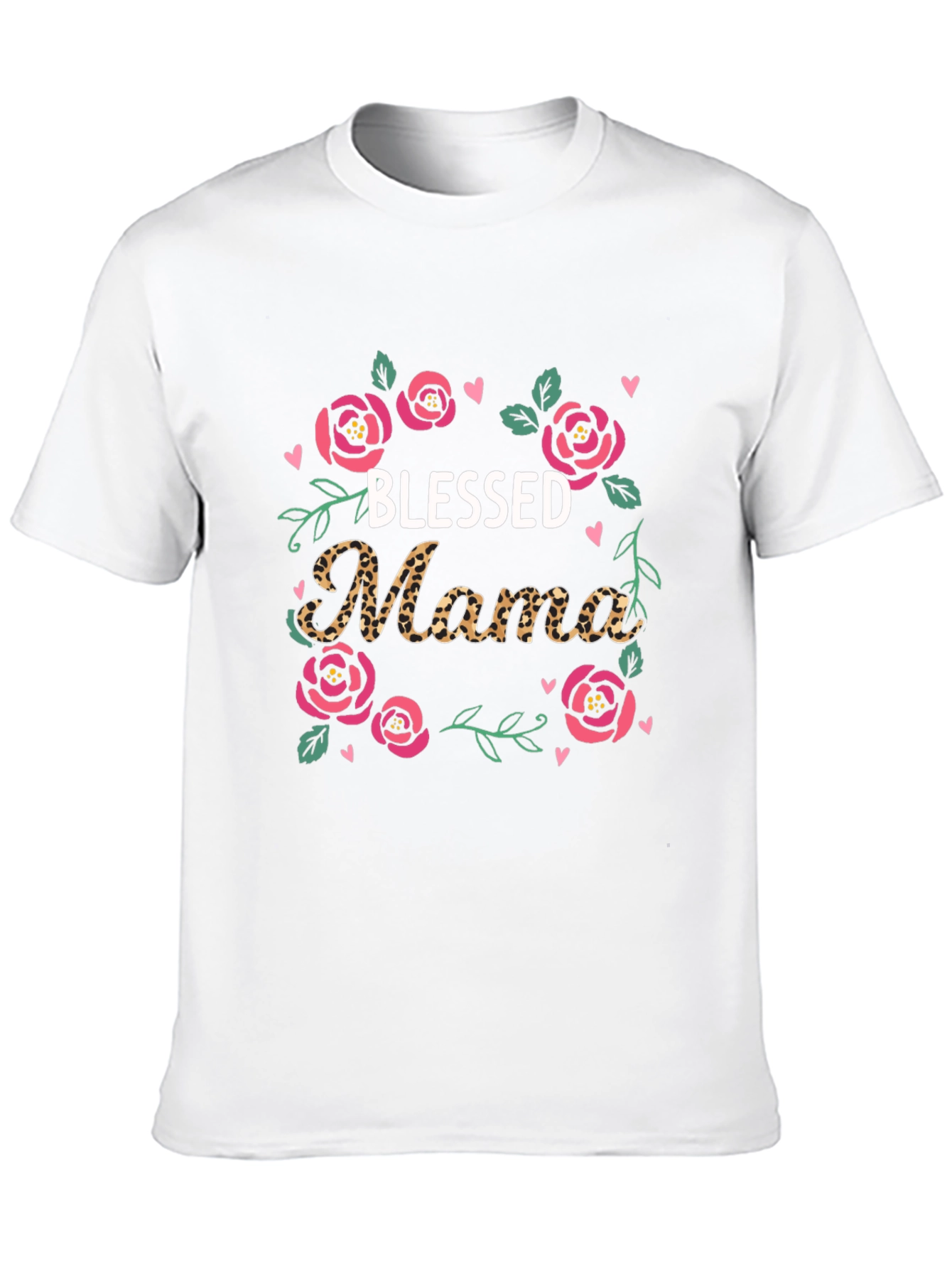 Blessed Mama Floral Graphic T-Shirt