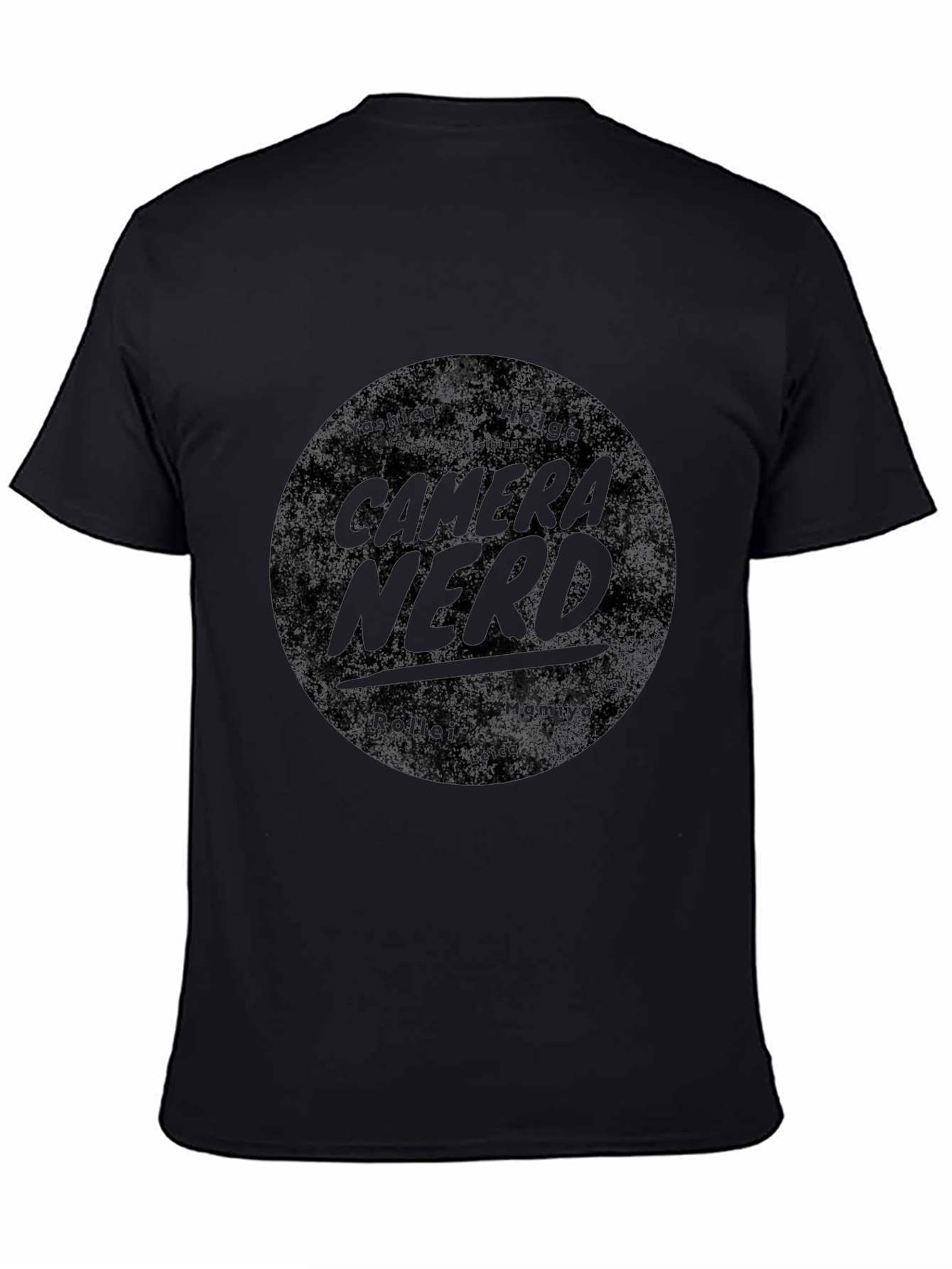 Camera Nerd Graphic T-Shirt - Black