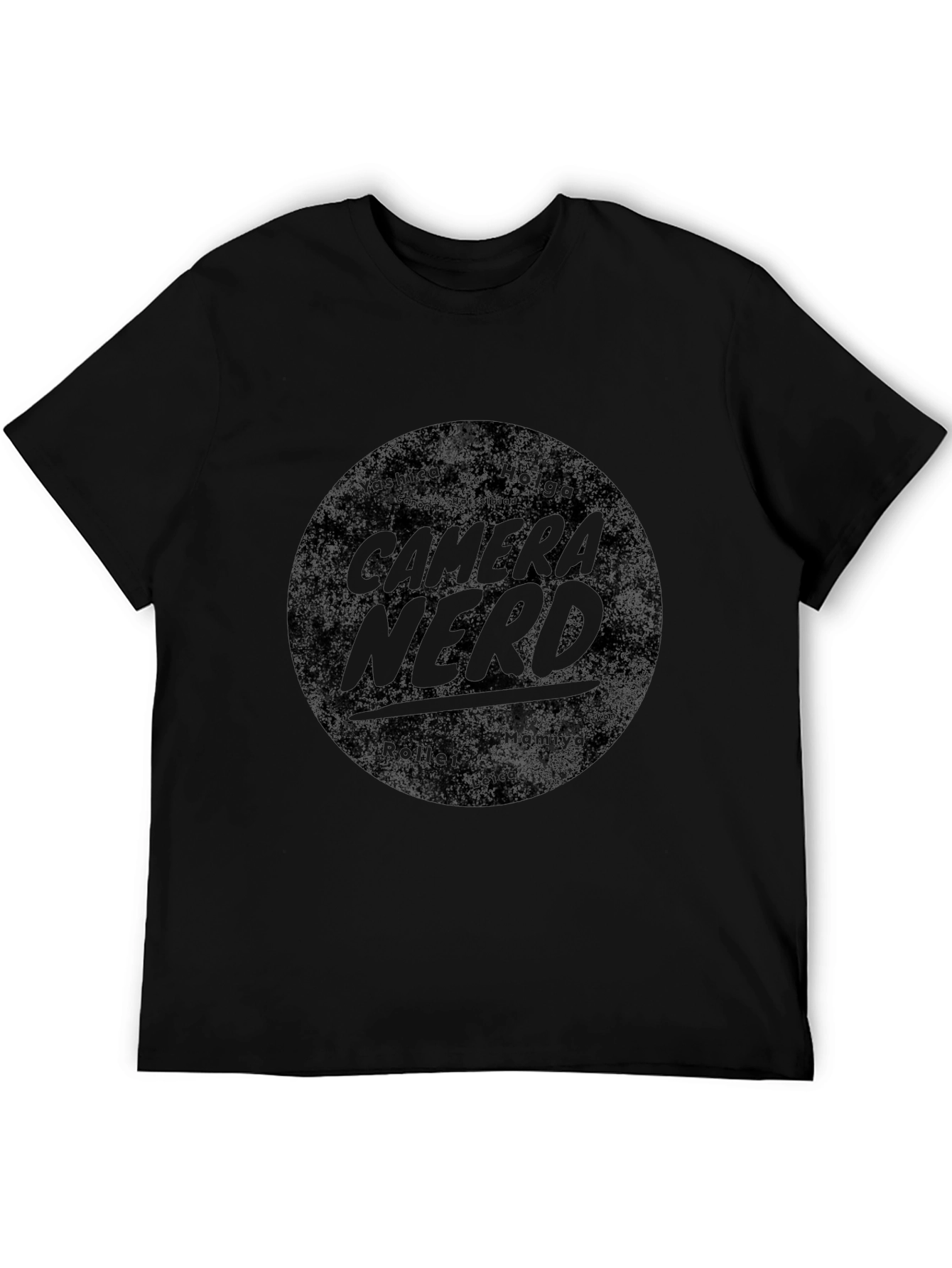 Camera Nerd Graphic T-Shirt - Black