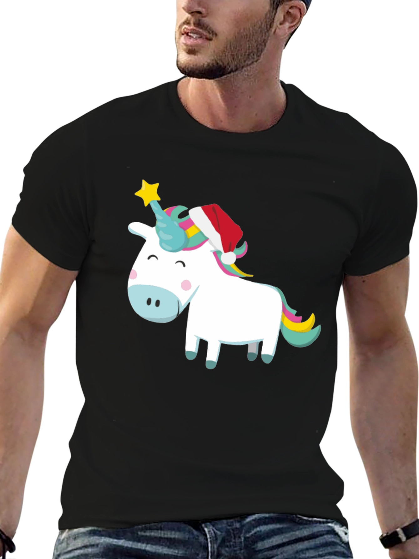 Festive Unicorn Christmas T-Shirt