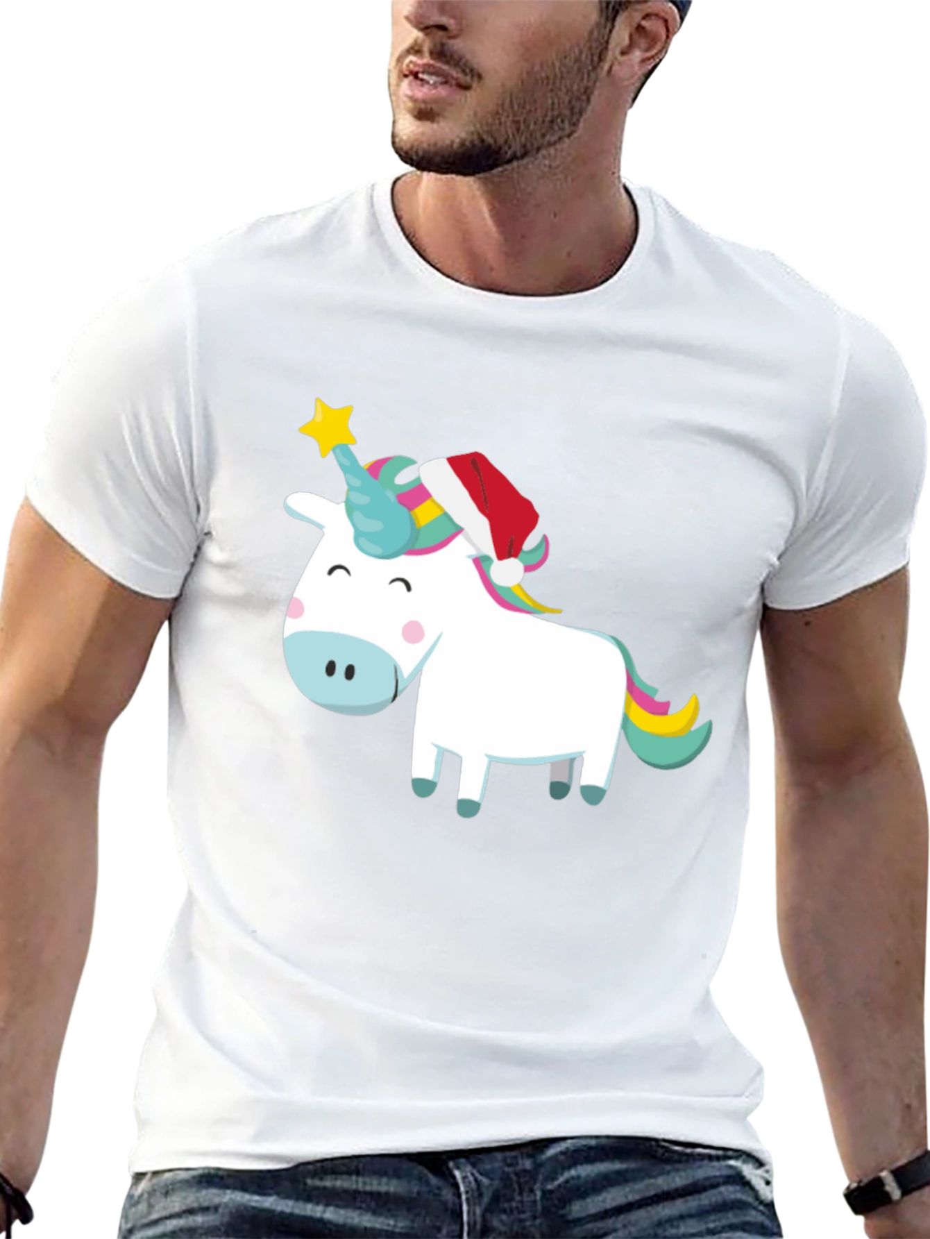 Festive Unicorn Christmas T-Shirt
